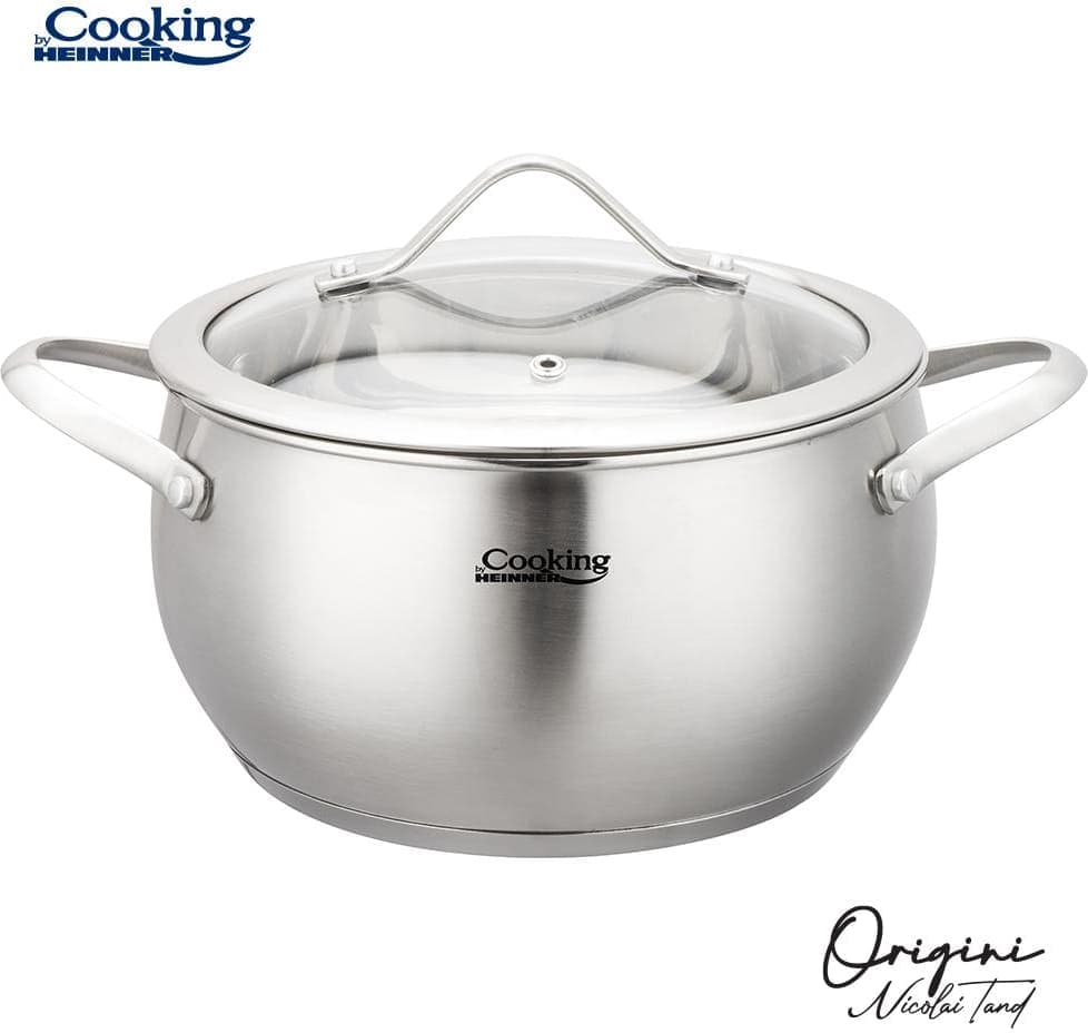 Puodas nerūdijančio plieno su teflono danga 3.3L 20x11cm HR-RW-T033 HEINNER