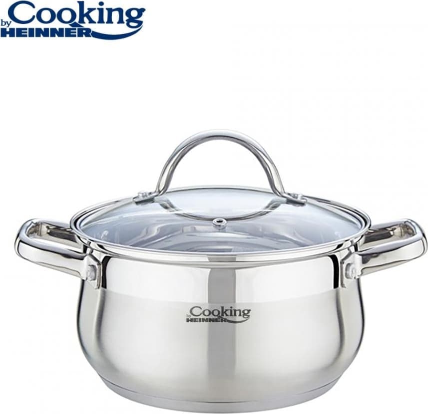 Puodas nerūdijančio plieno su teflono danga 3.6L 20x11.5cm HR-MSF-036 HEINNER