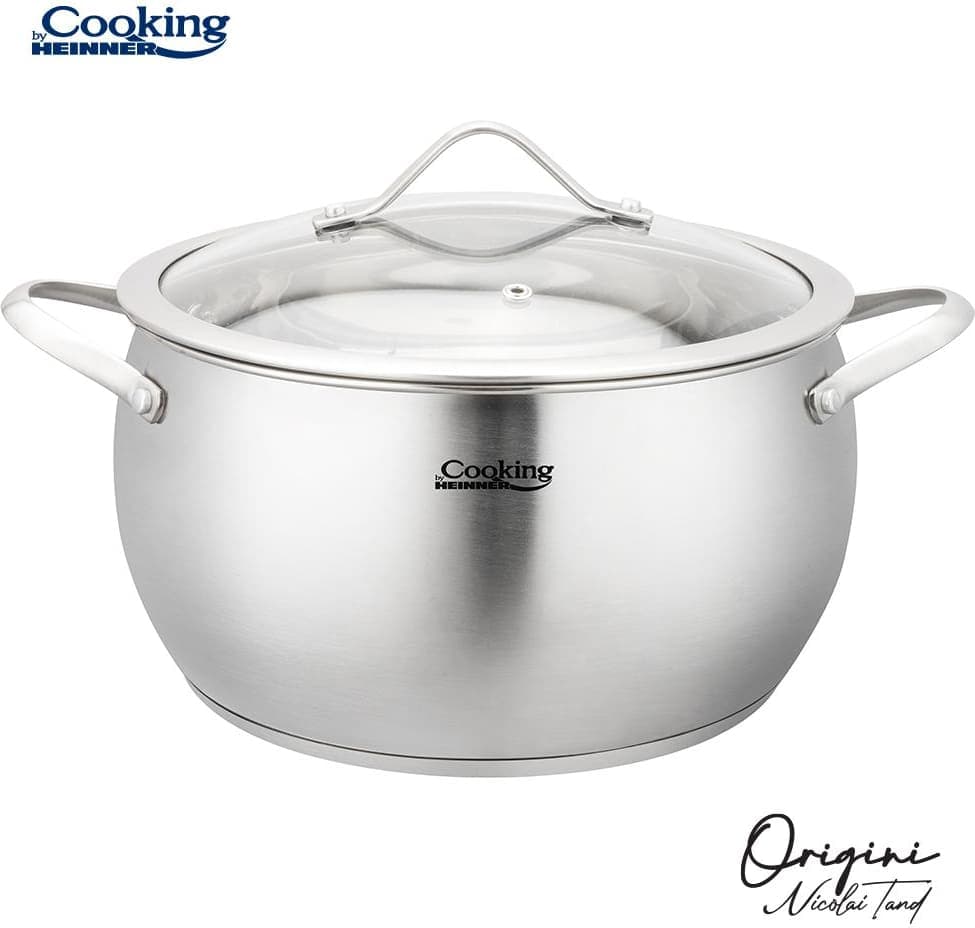 Puodas nerūdijančio plieno su teflono danga 6L 24x13.5cm HR-RW-T06 HEINNER