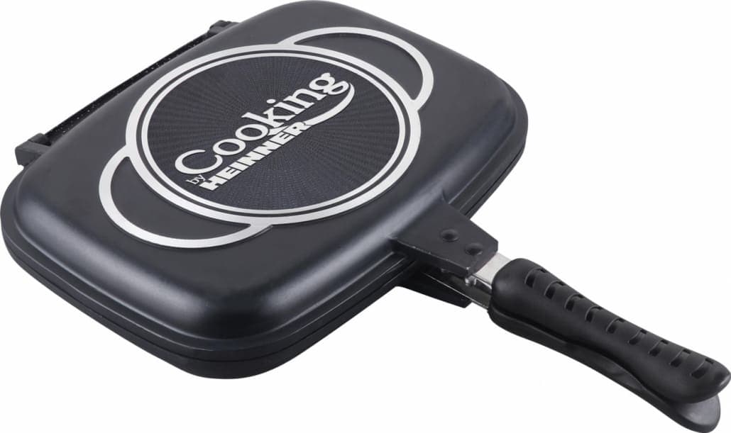 Keptuvė grilio, dvipusė aliuminio su nelimpančia danga 32x24x7.5cm HR-SCO-A0232A HEINNER