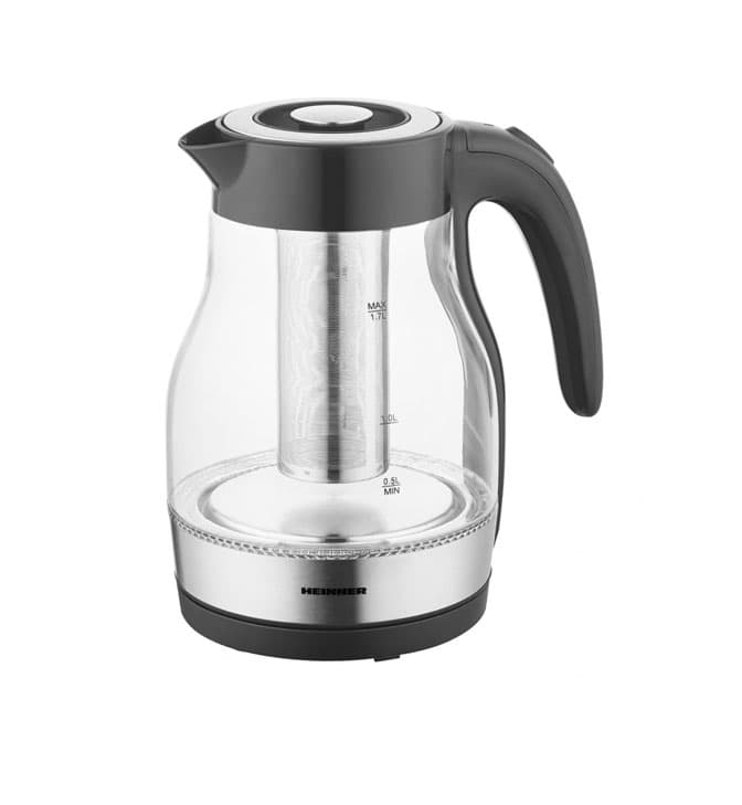 Elektrinis stiklinis arbatinukas 1850-2200W, 1.7L HEK-TF2200GBK HEINNER
