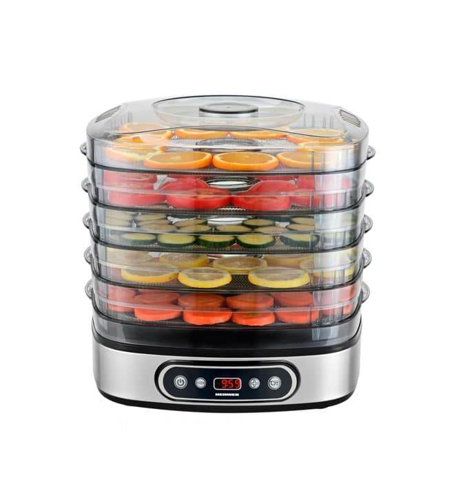 Vaisių ir daržovių džiovintuvas 320–380 W, 18,5 l HFD-K380SSBK HEINNER
