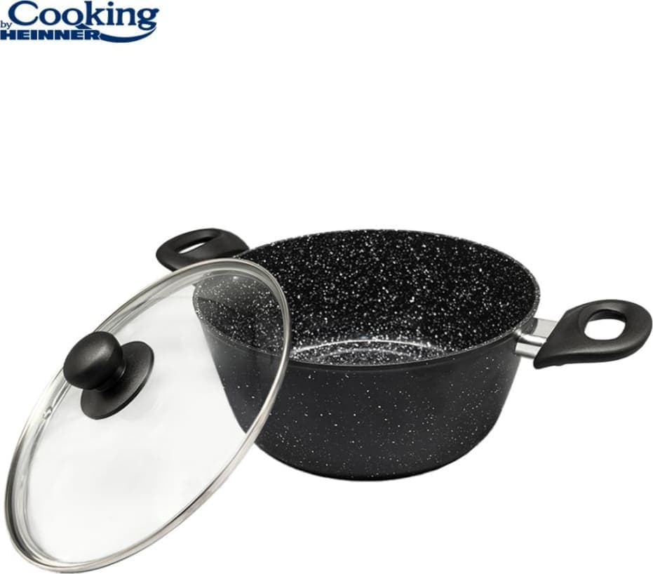 Puodas su dangčiu aliuminio su keramikos danga 3.8L 24x10cm HR-NL-24S HEINNER