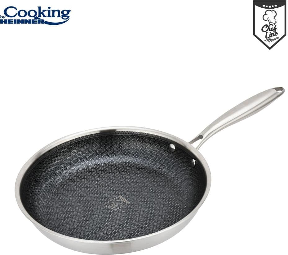 Keptuvė nerūdijančio plieno su keramikos danga 20x4cm HR-MRK-20T HEINNER