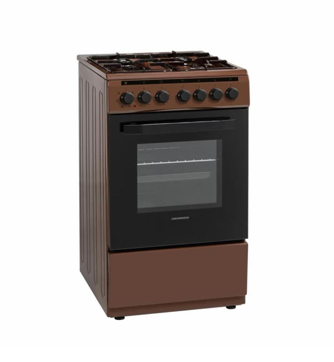 Kombinuota dujinė viryklė HFSC-V60LITGC-BRW HEINNER