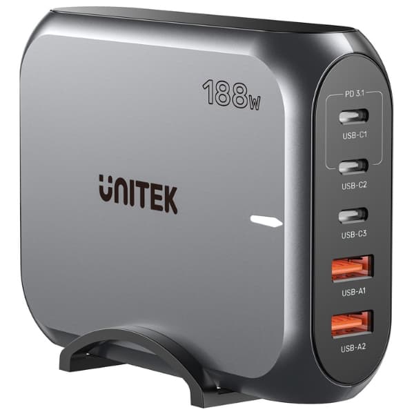 USB ĮKROVIMO STOTELĖ P1234AGY01-EU GaN UNITEK