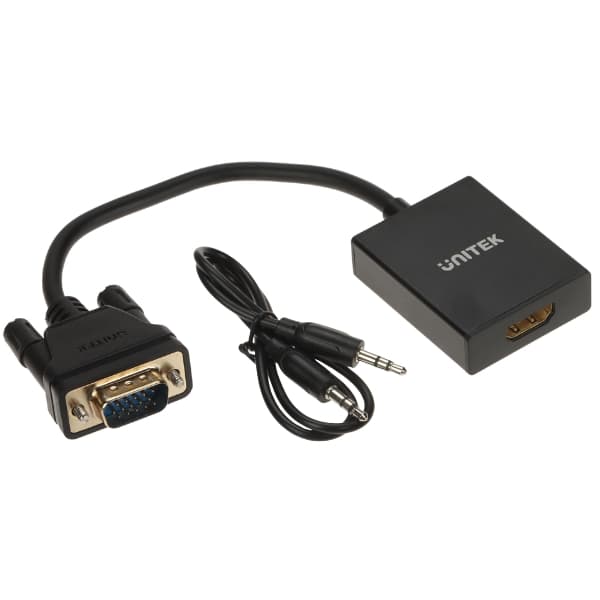 VGA Į HDMI KEITIKLĮ V1112ABK01 + AUDIO UNITEK