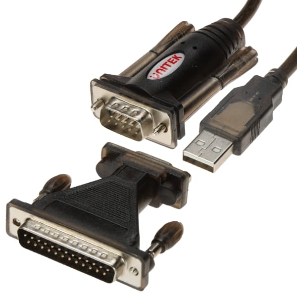 KONVERTERIS Y-105A USB-A / RS232 - DB9 + ADAPTERIS DB9/DB25 UNITEK