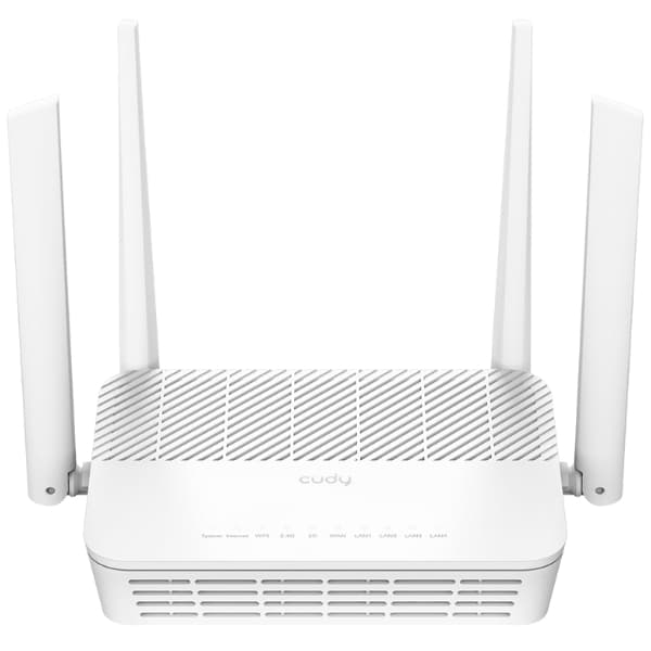 ROUTER WR3000S Wi-Fi 6 2.4 GHz, 5 GHz 574 Mbps + 2402 Mbps CUDY