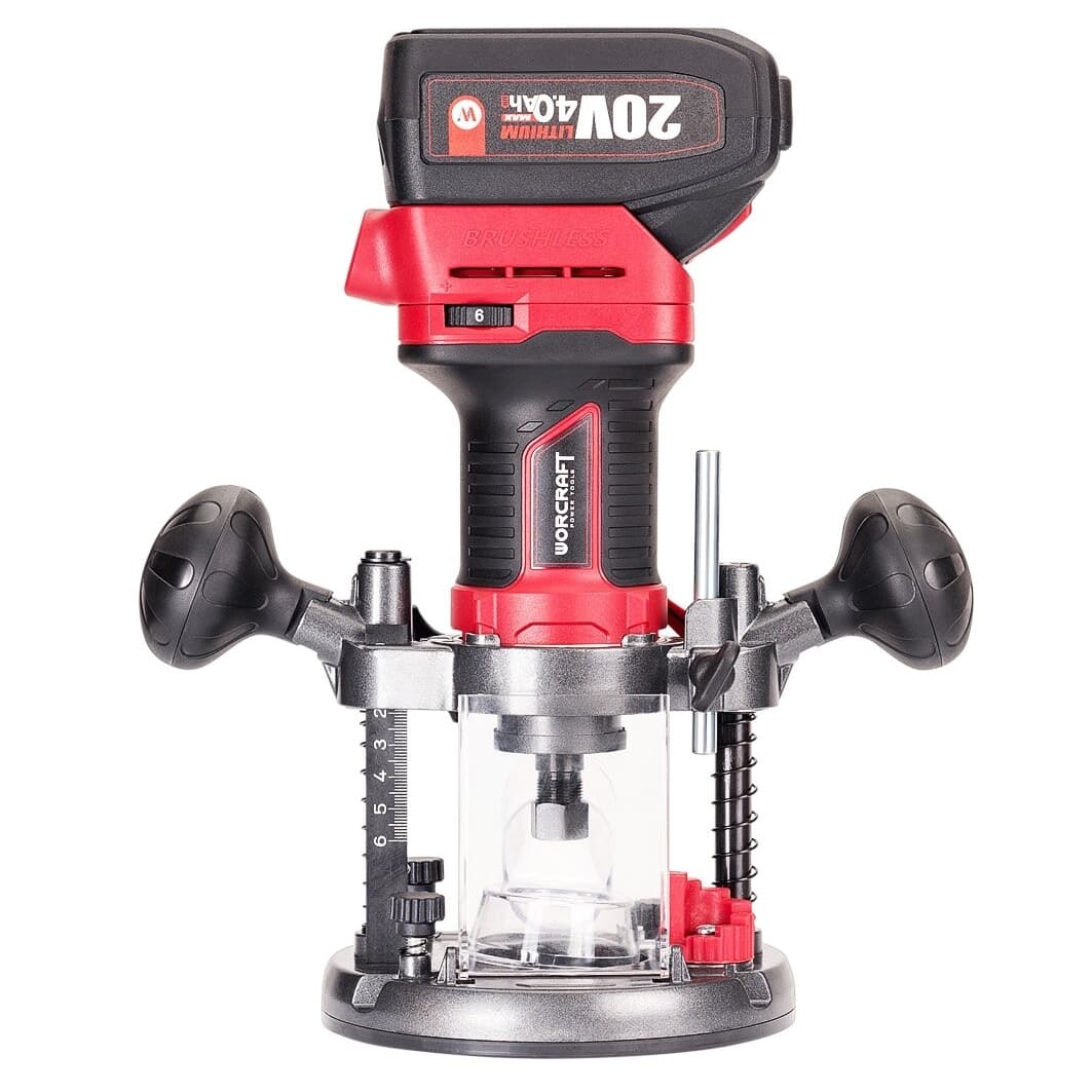 Akumuliatorinė freza WORCRAFT 20V LI-ION