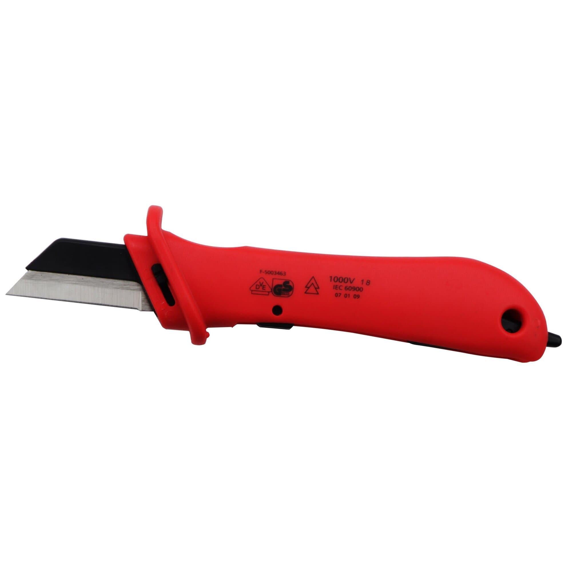 Kabelio nužievinimo peilis VDE atlenkiama apsauga (tiesi geležtė)