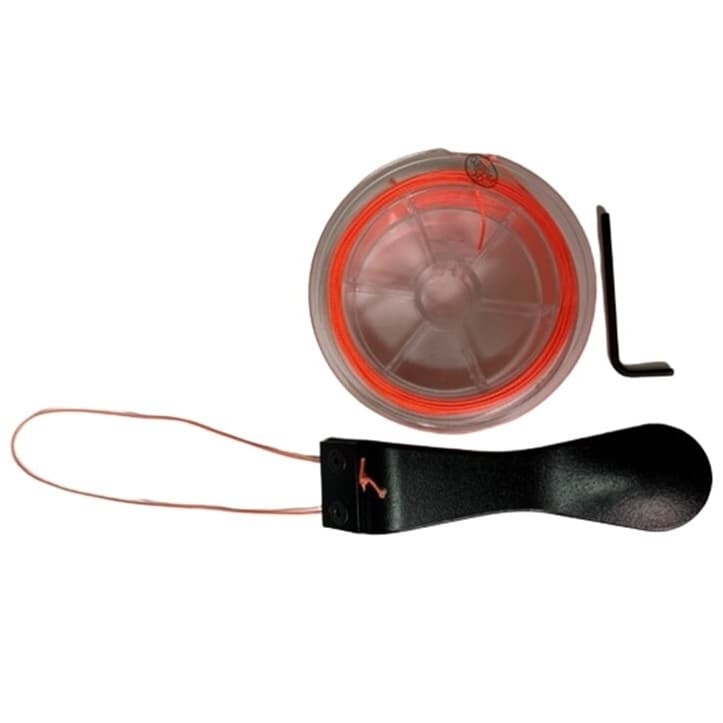 Klijuojamų svarelių nuėmiklis su virvute