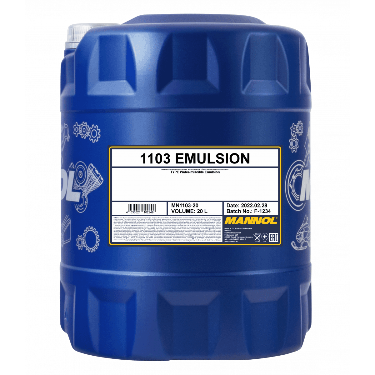 Pjovimo ir gręžimo emulsija 1103 MANNOL 20l