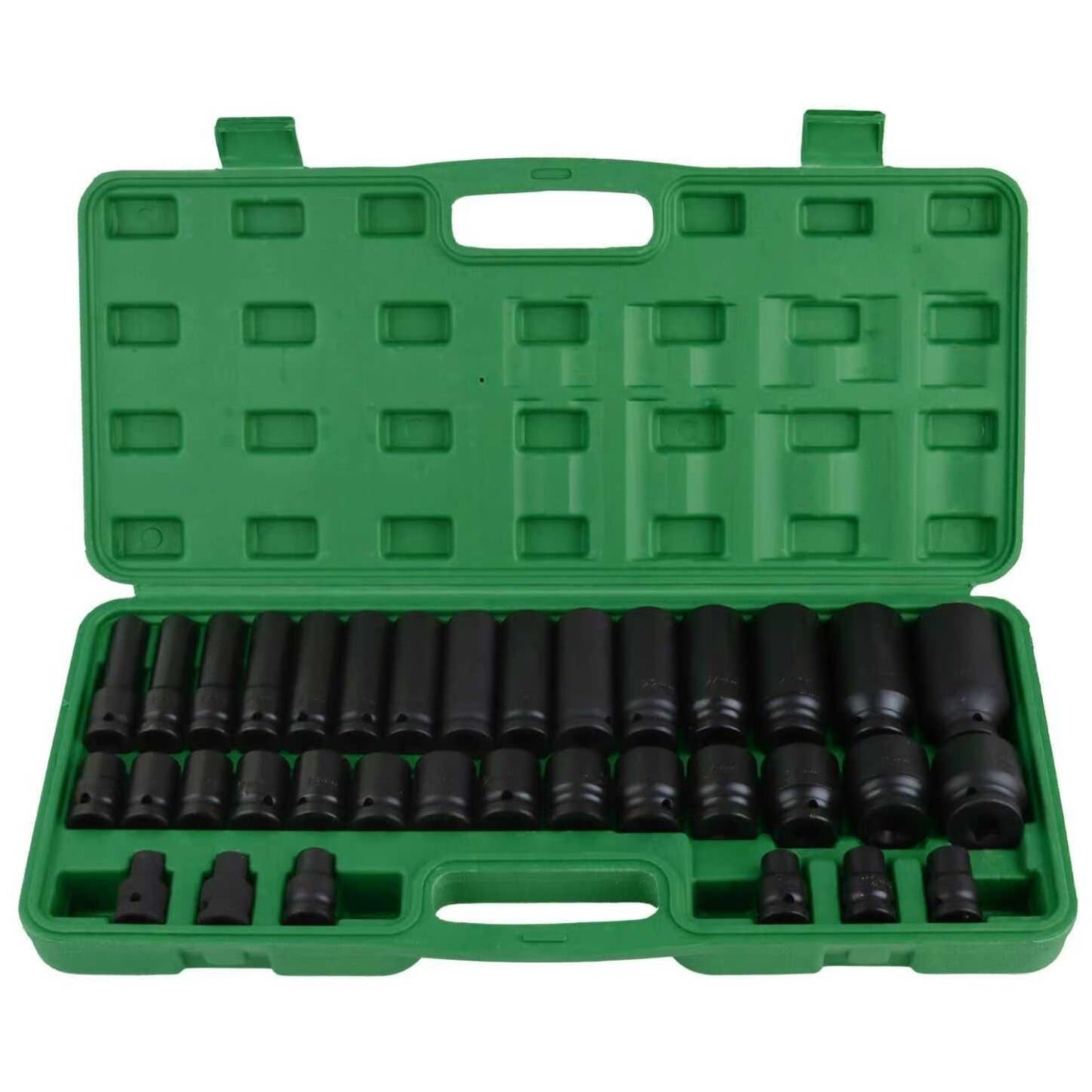 1/2" Galvučių smūginių rinkinys 8-32mm 35vnt.