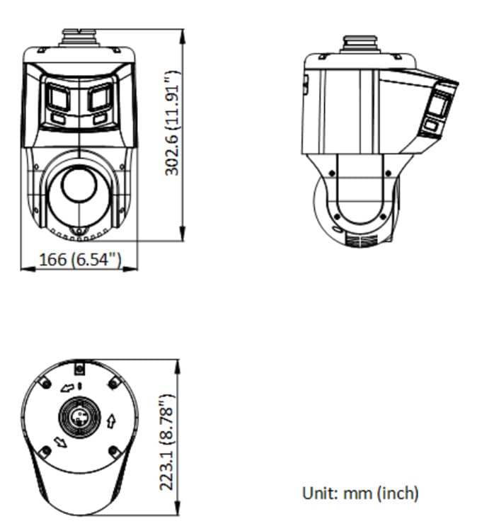 IP GREITASUKĖ LAUKO KAMERA DS-2SE4C425MWG-E/26(F0) TandemVu ColorVu - 3.7 Mpx 4.8 ... 120 mm Hikvision