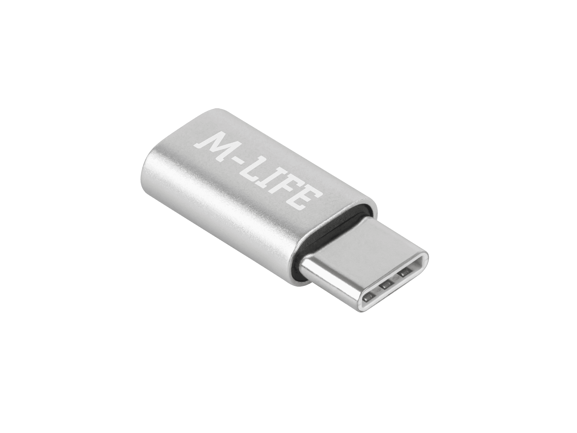 Adapter Przejściówka Micro USB - USB typu C M-Life srebrna