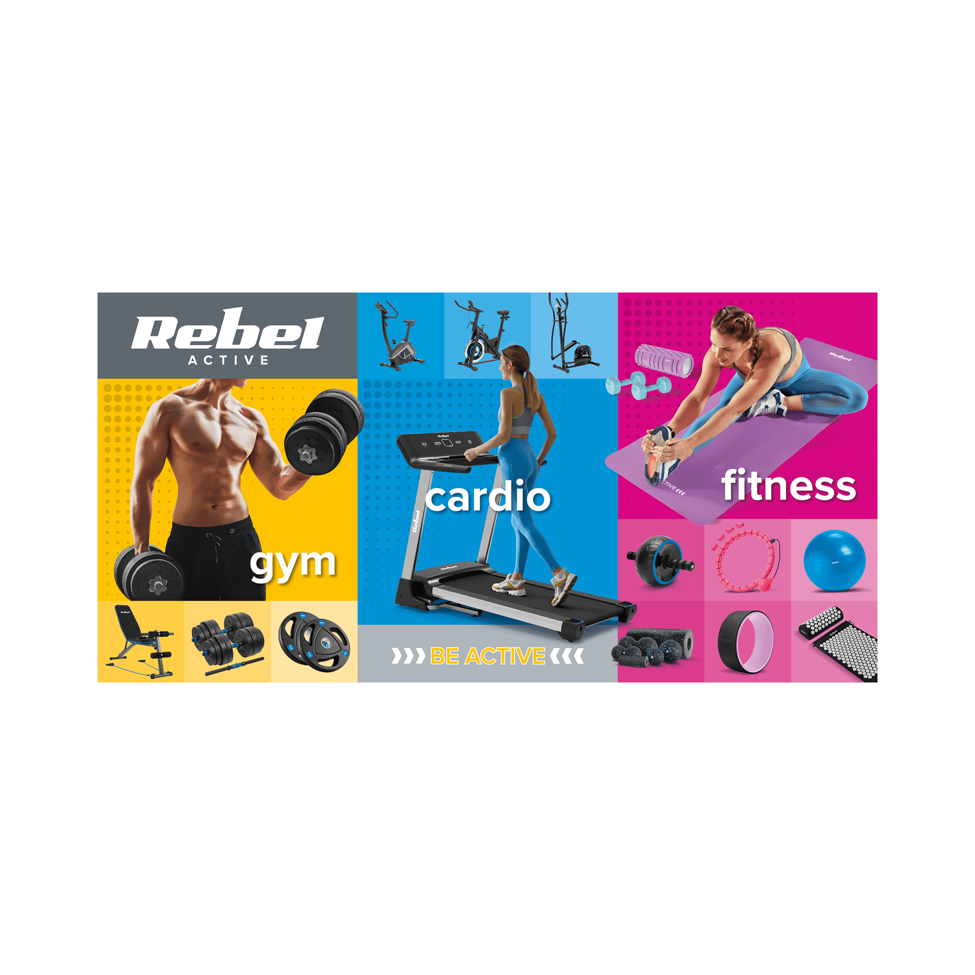 Banner Rebel Active - BE ACTIVE (200 x 100 cm)