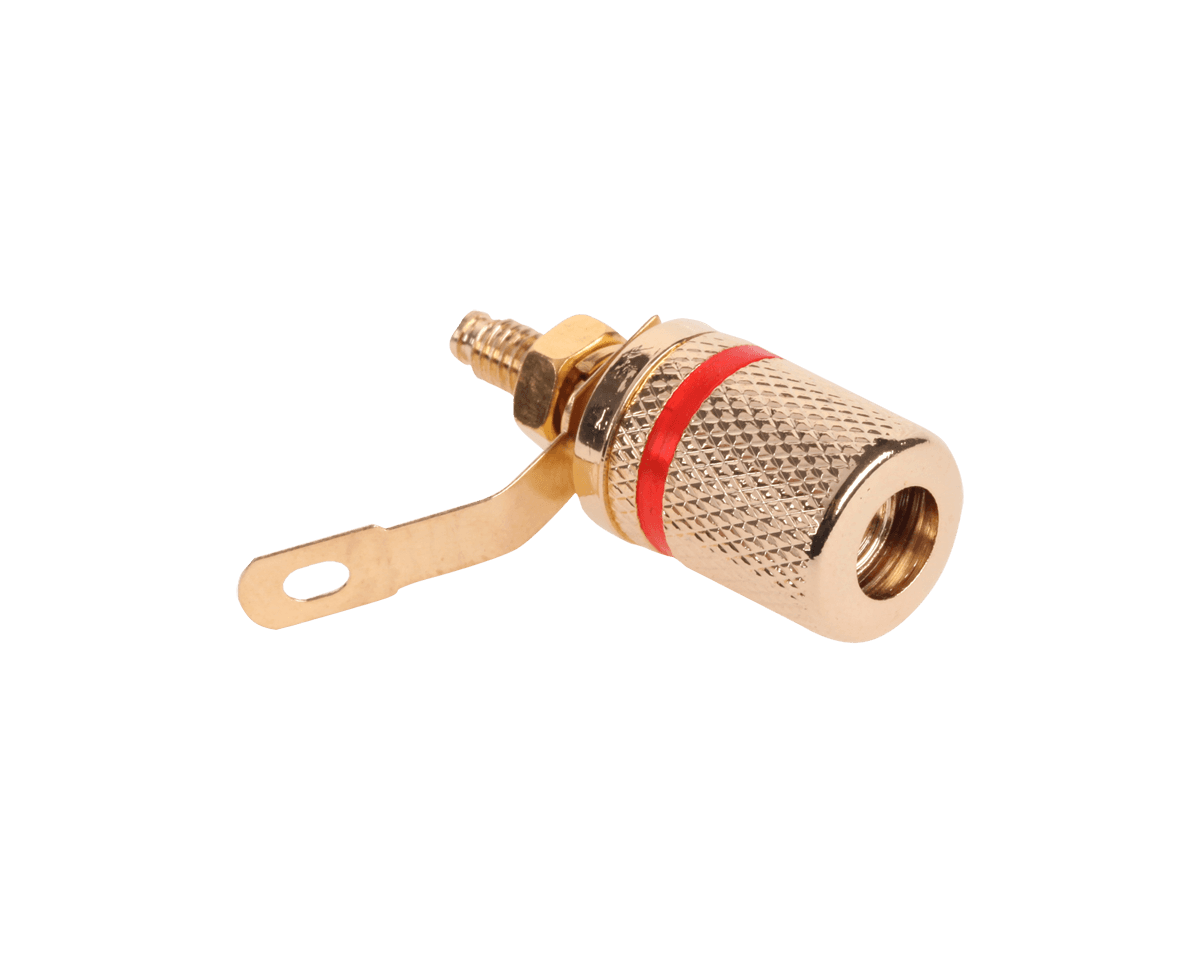 Bananų montavimo lizdai raudonas aukso metalo