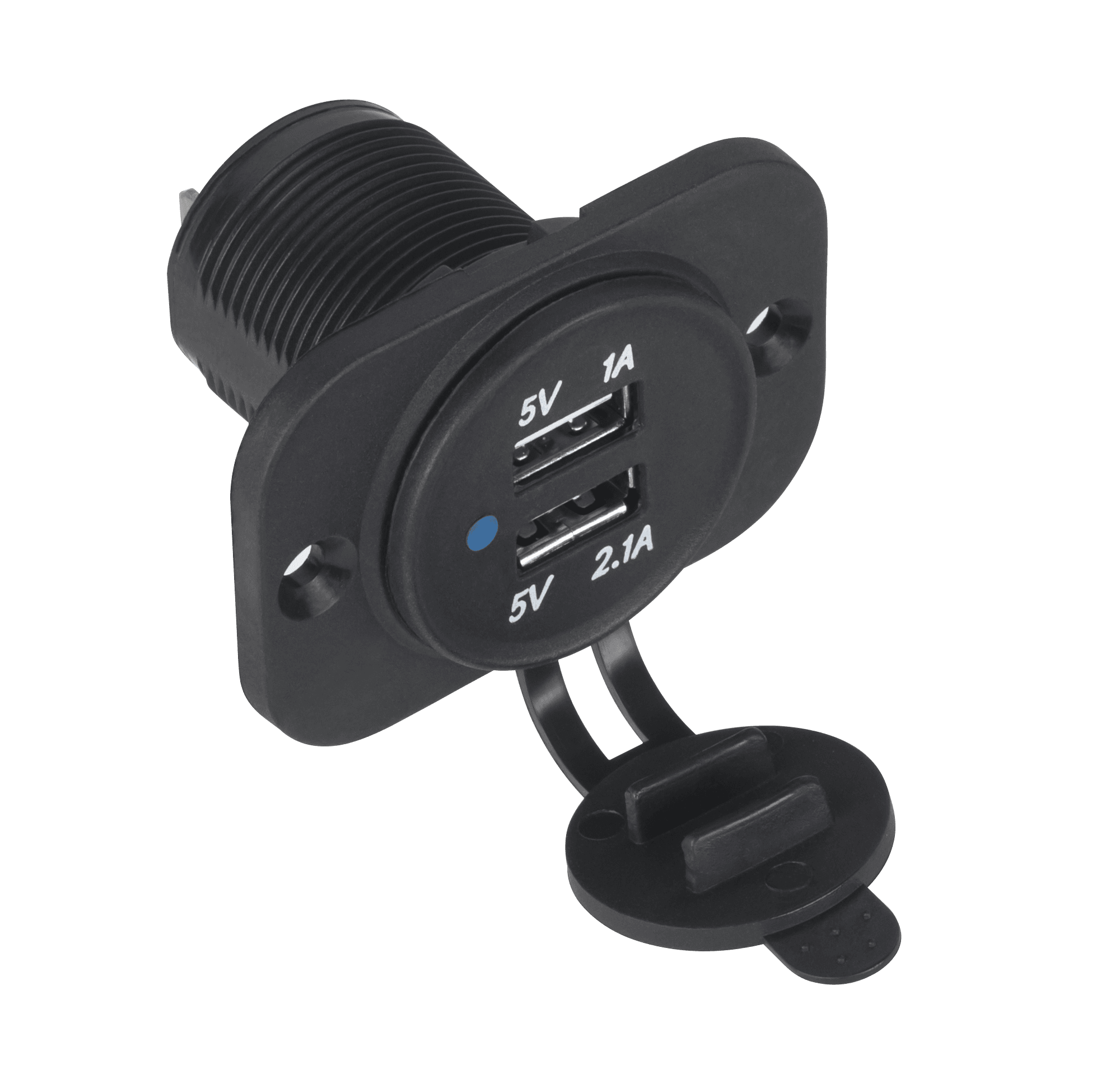 Automobilių lizdas įkroviklis 2x USB, montavimui