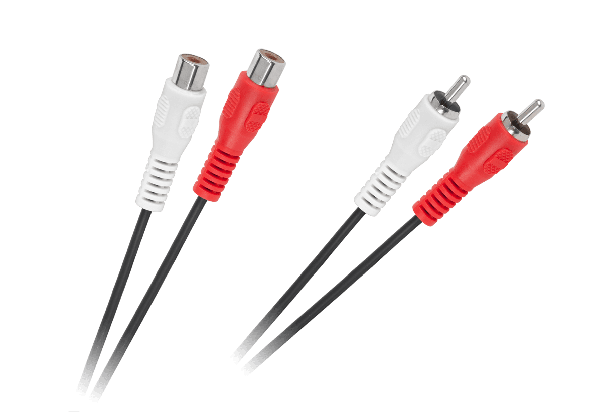 Kabel 2 x RCA wtyk - 2 x RCA gniazdo 5m