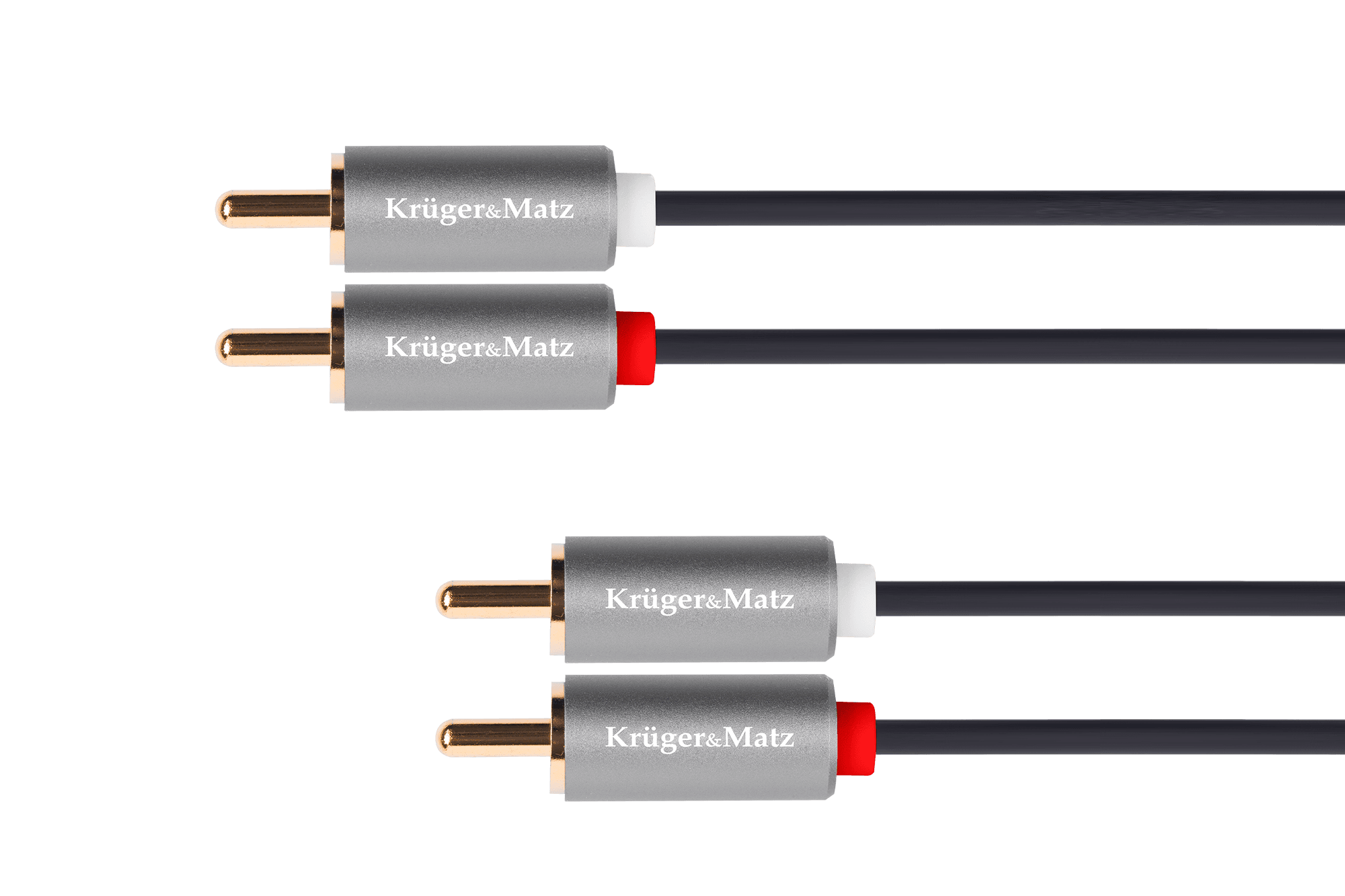 Kabel 2RCA-2RCA 1m Kruger&Matz Basic