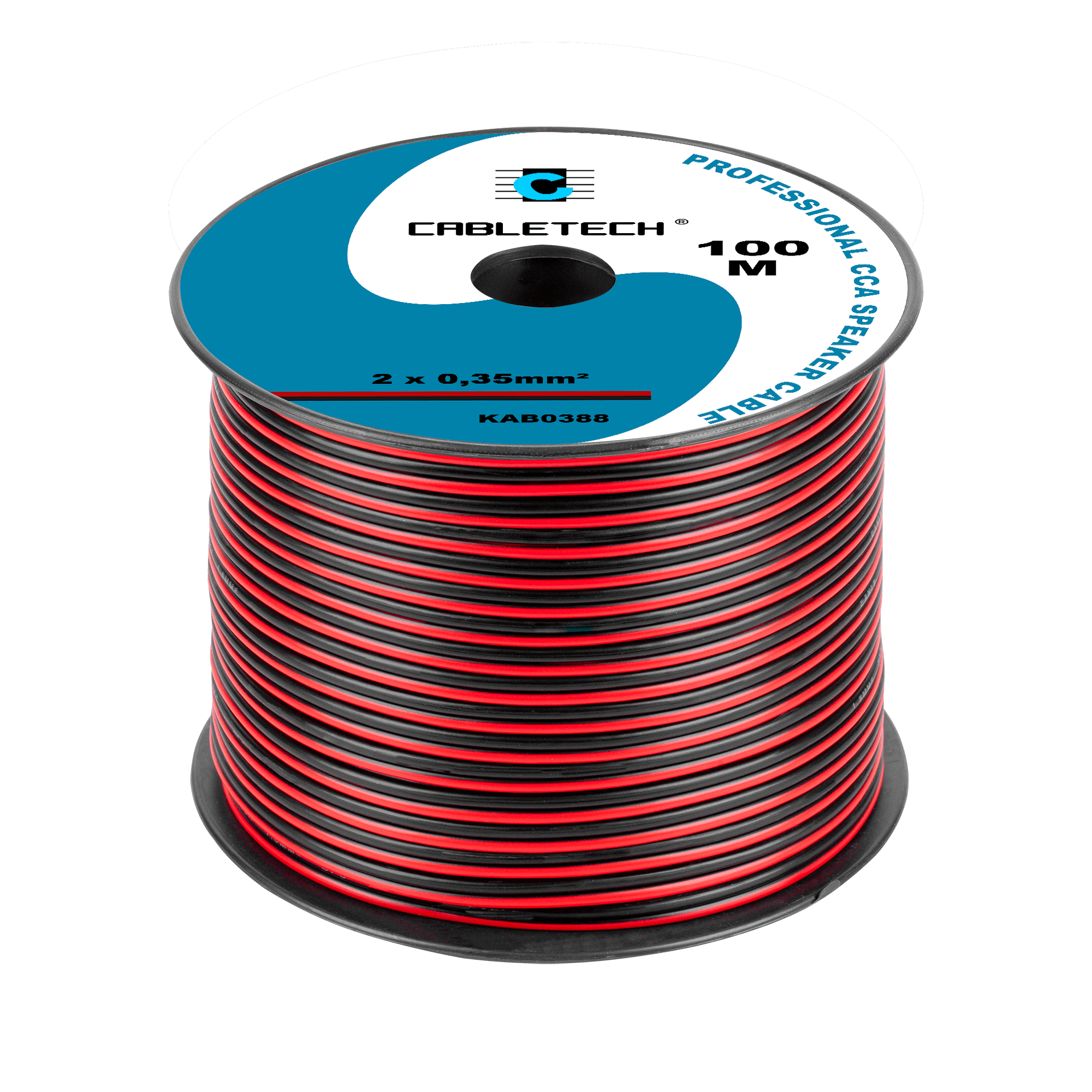 Kabel głośnikowy CCA 0.35mm czarno-czerwony