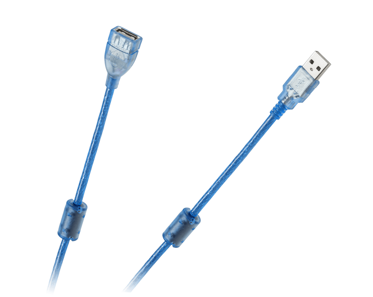 Kabel USB 2.0 Az -Am przedłużacz 5m ekran+filtr