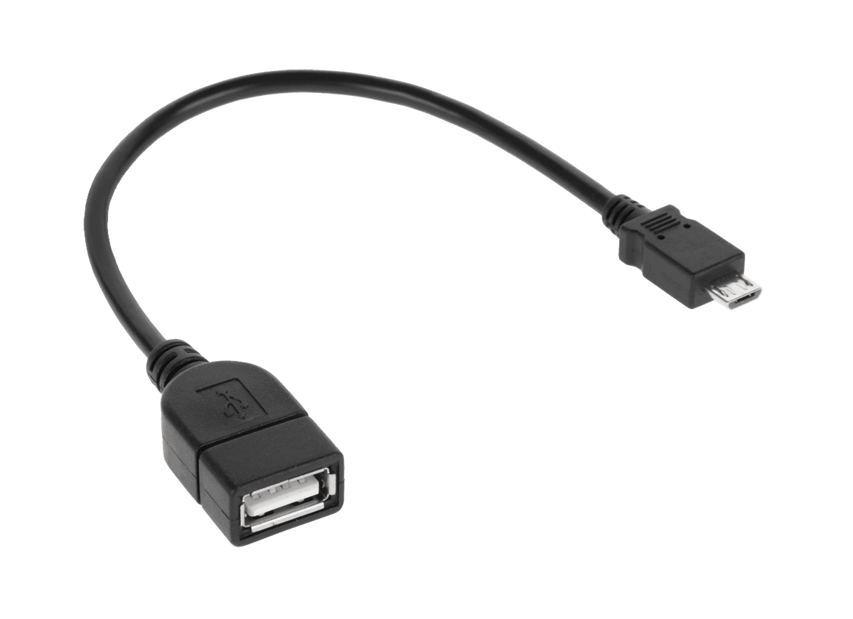 Kabel USB gniazdo A - wtyk micro USB 20cm