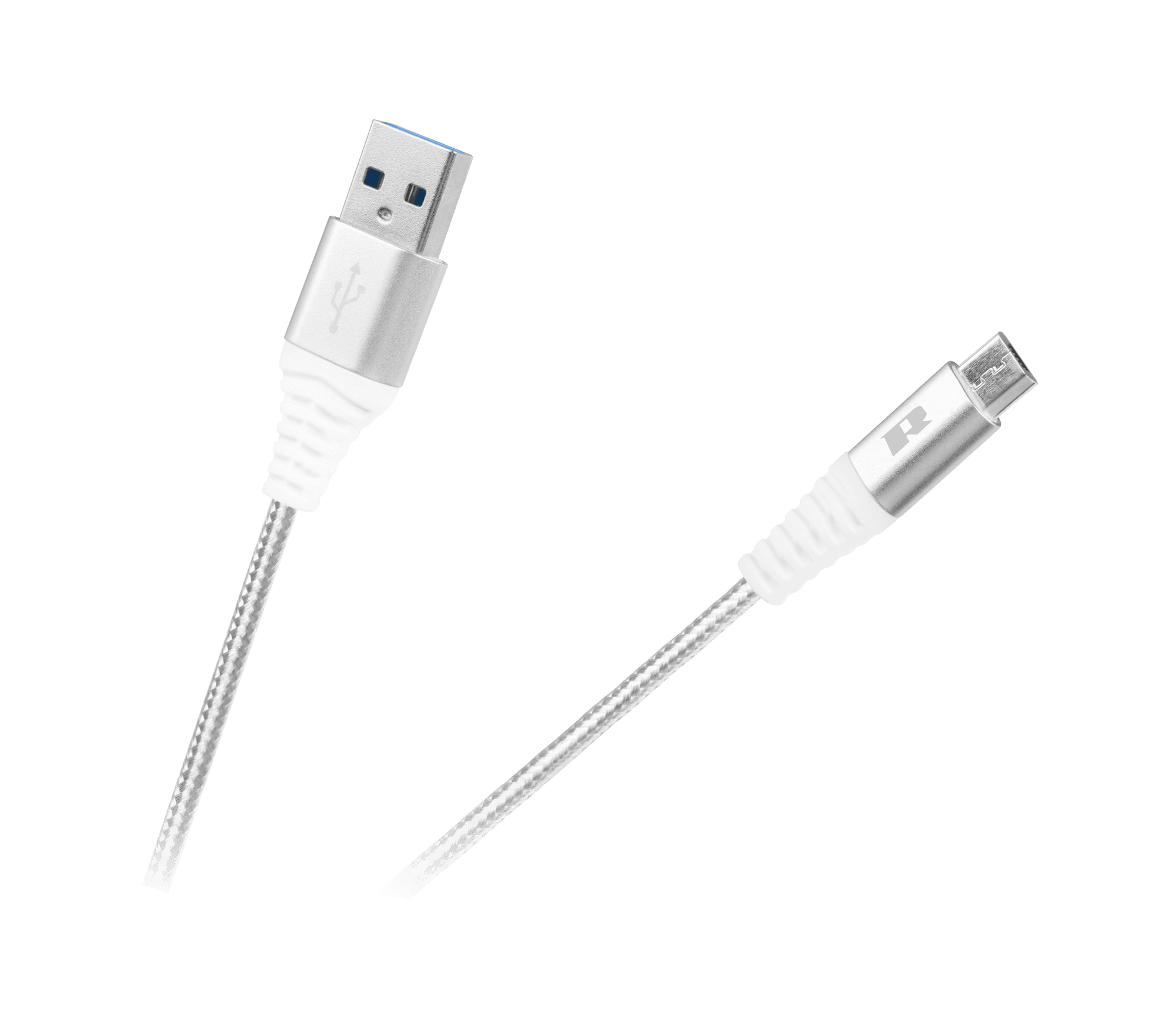 Kabel USB - USB micro REBEL 50 cm biały