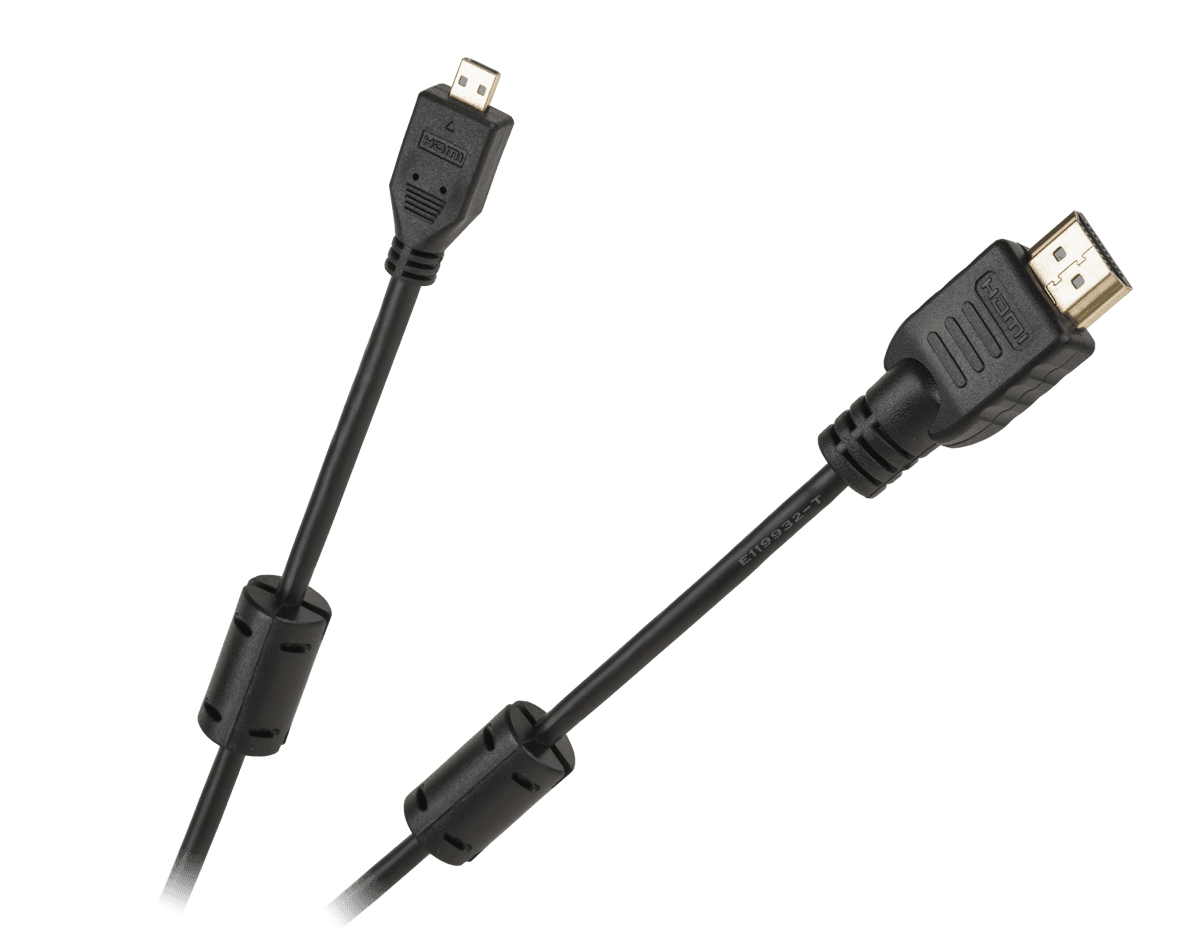 Kabel wtyk HDMI typ A - wtyk mikro HDMI typ D Cabletech economic