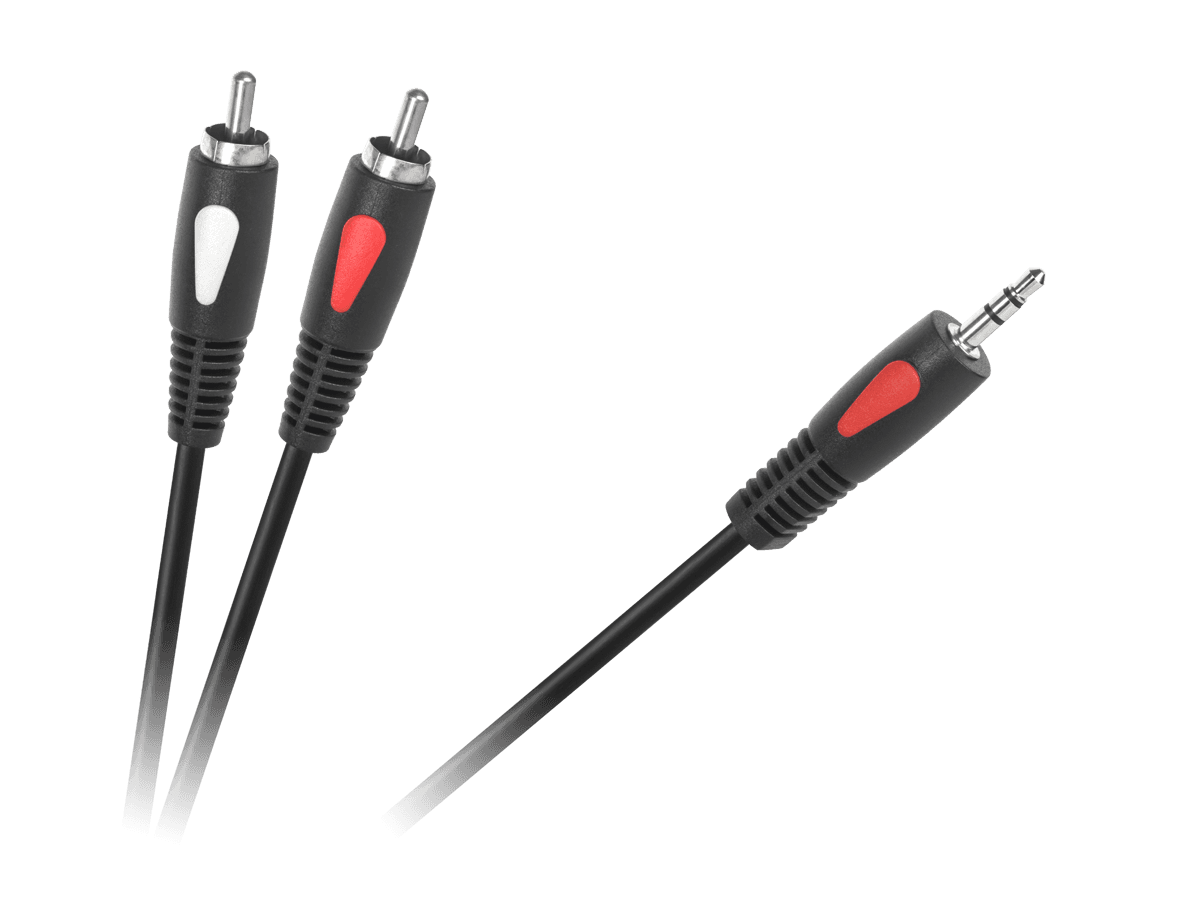 Kabel wtyk jack 3.5 - 2RCA 1.8m Cabletech Eco-Line