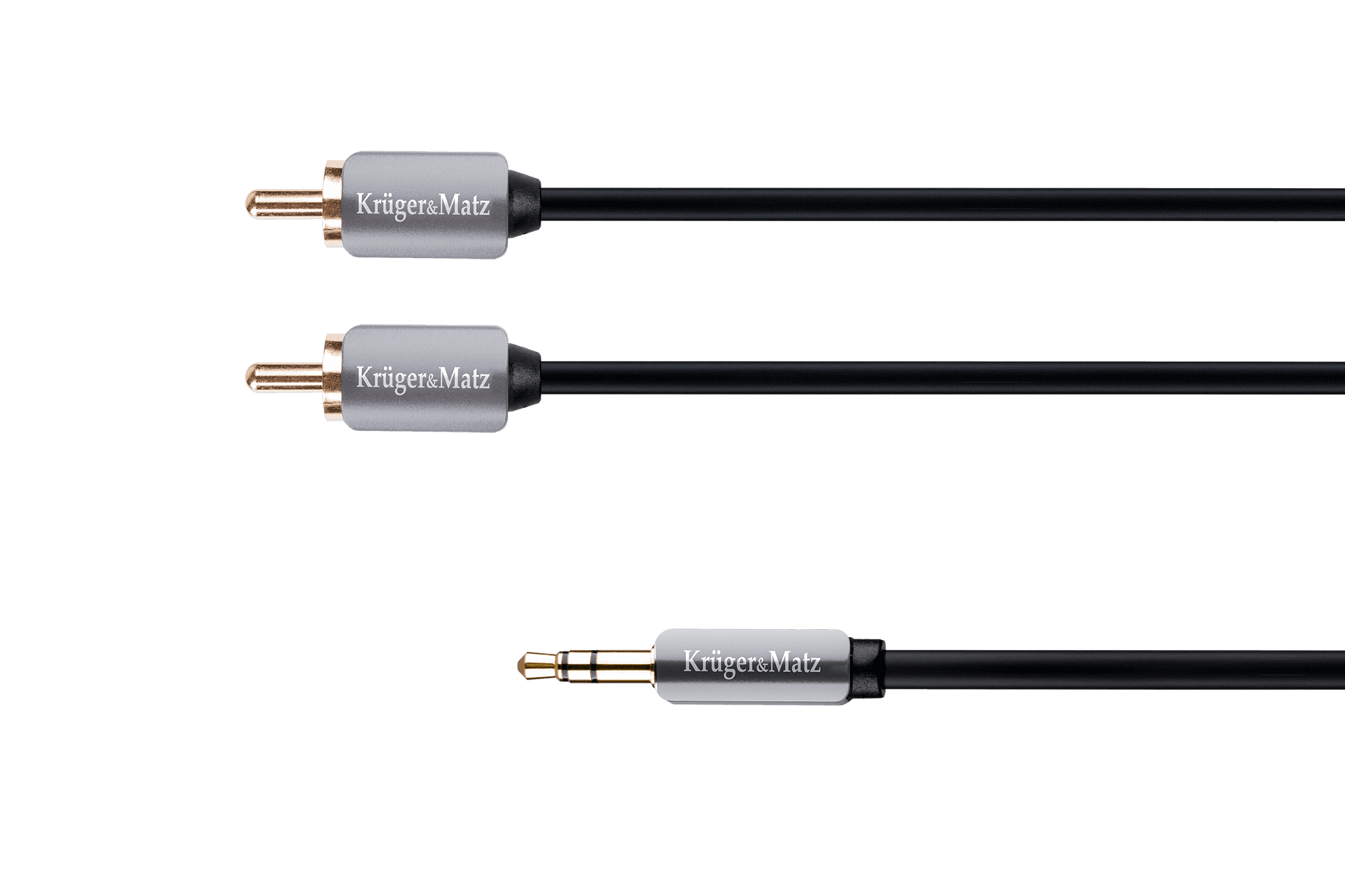 Kabel wtyk jack 3.5 - 2RCA stereo 1.0m Kruger&Matz
