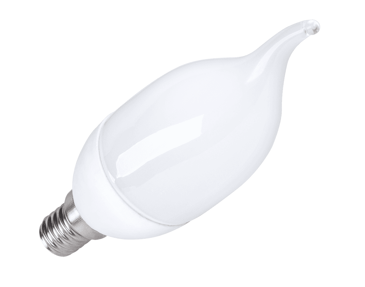 LED lempa 4W E14, žvakė (su uodega) 3000K