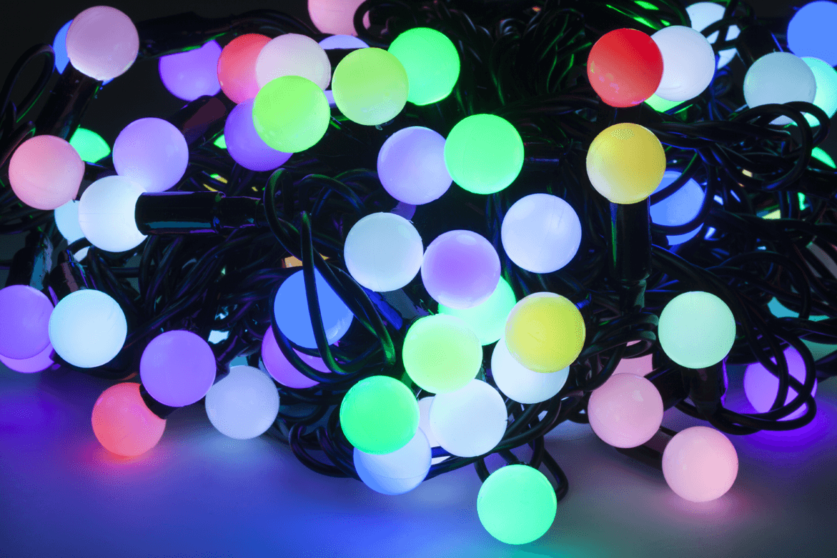 LED RGB Kalėdų žiburiai - 10m (skysčio spalvos pokytis) - 10m
