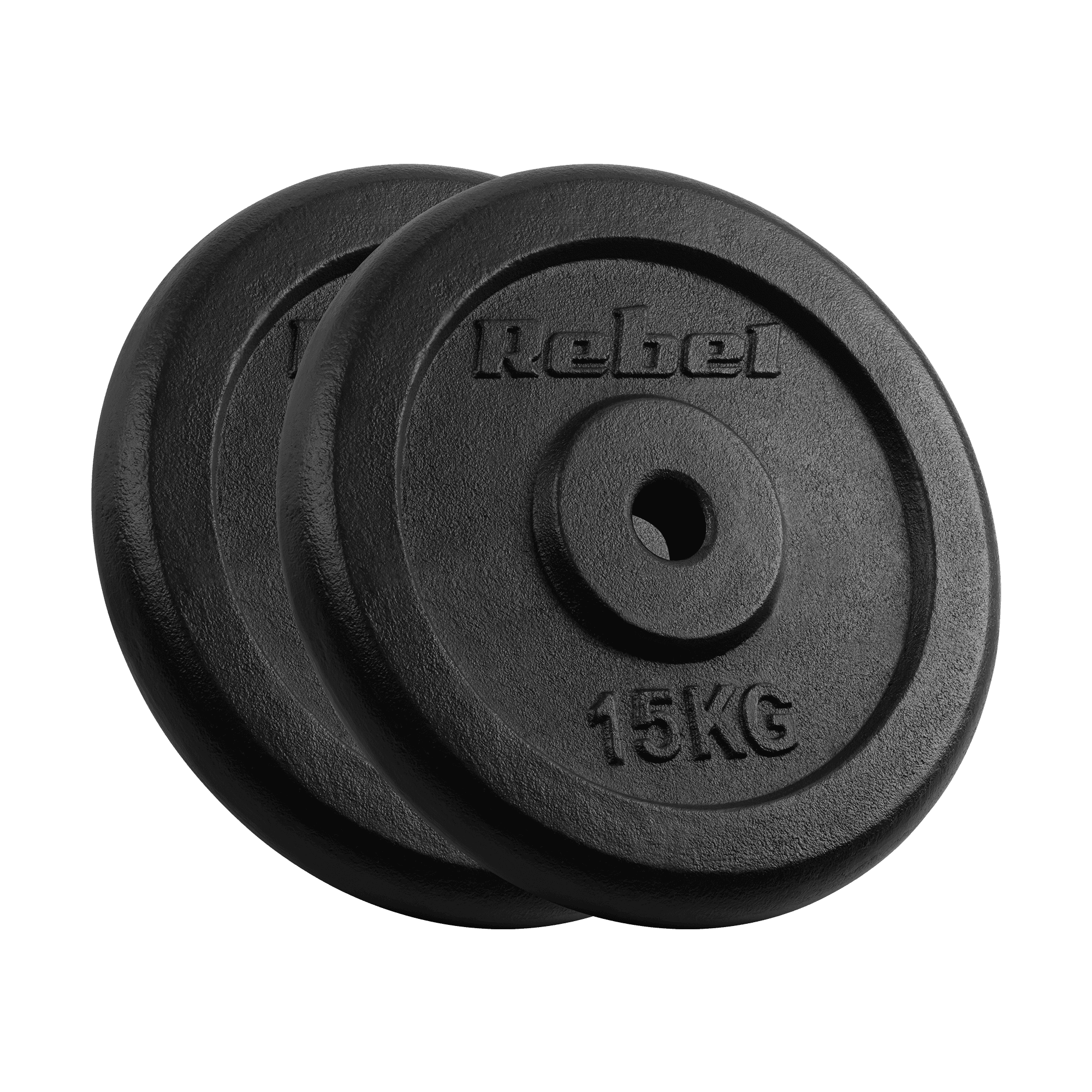 Obciążenie żeliwne zestaw 2x15kg, otwór 31mm, talerz klasyczny, REBEL ACTIVE