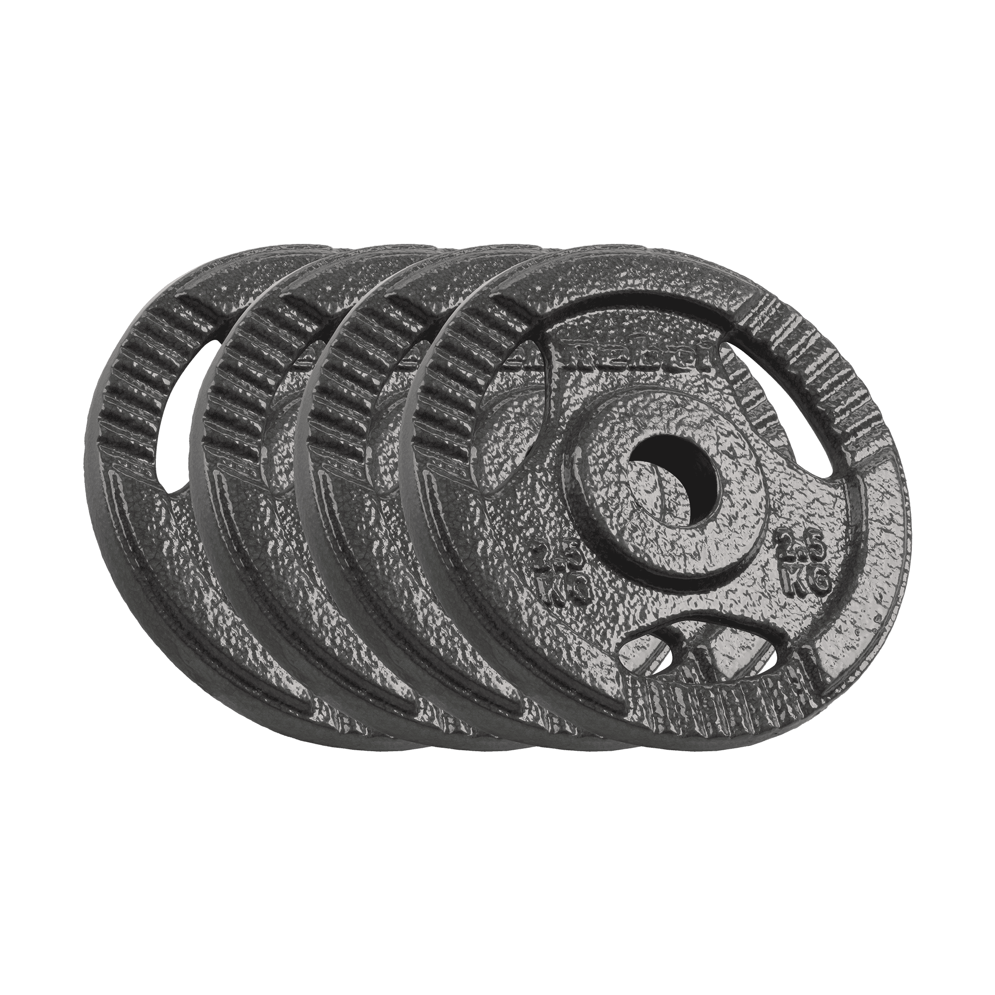 Geležies apkrovos rinkinys 4x2.5kg, anga 31mm, plokštė su rankenomis, REBEL ACTIVE