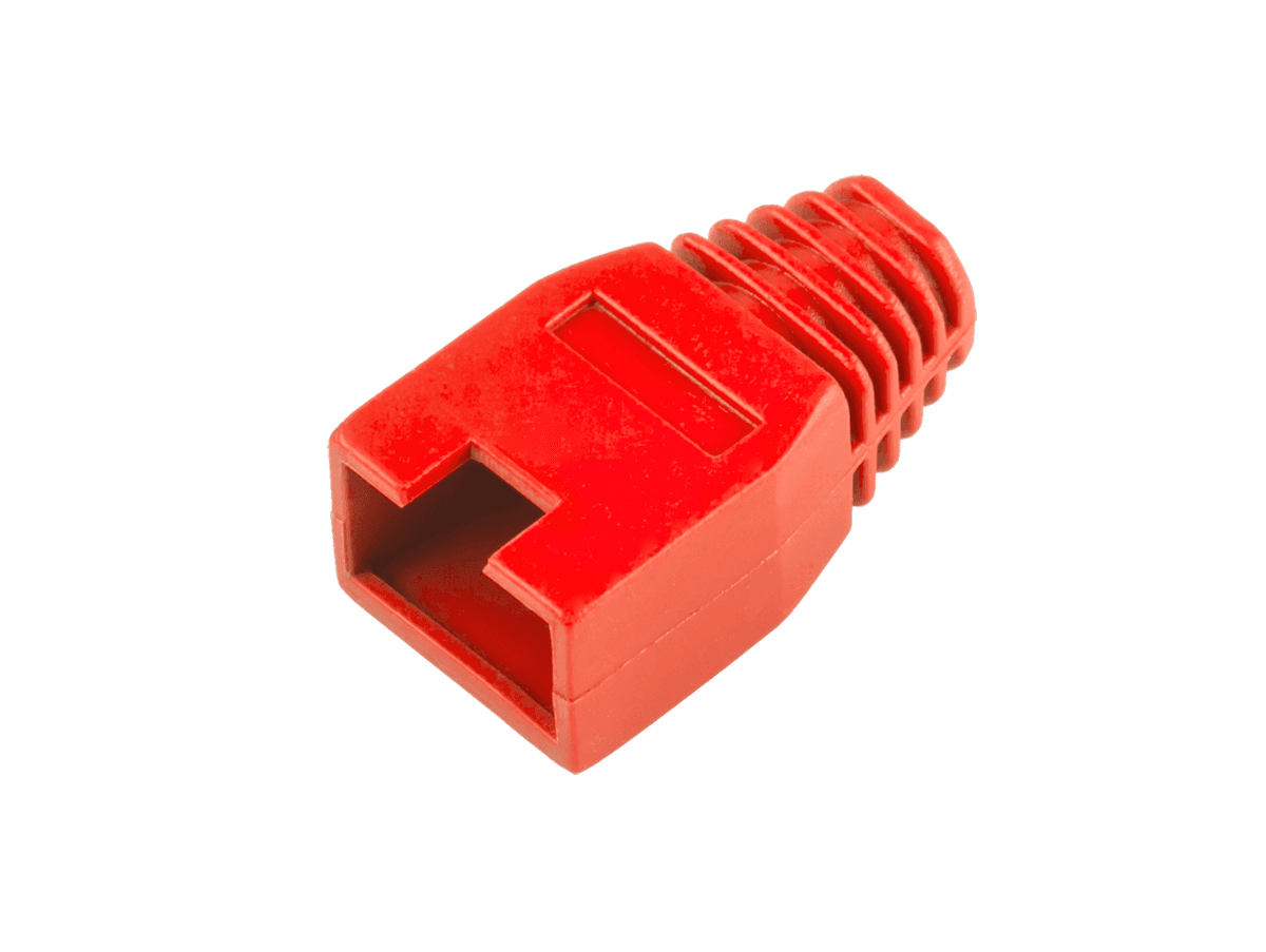 Osłona gumowa wtyku 8p8c RJ45 czerwona