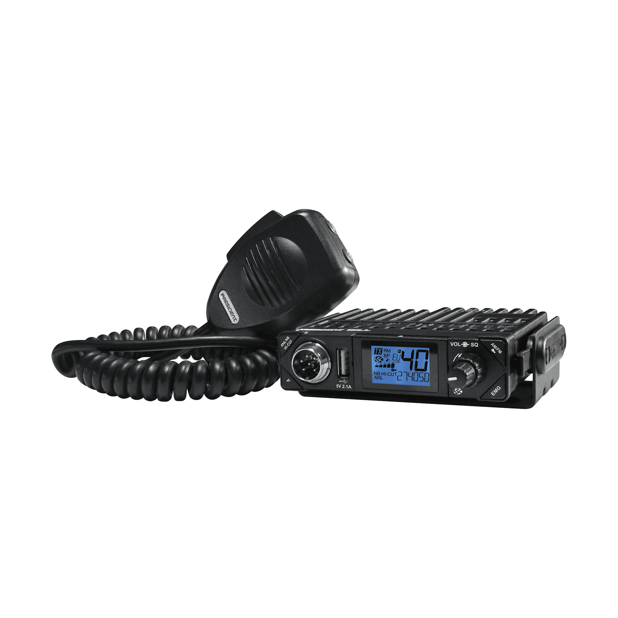 Radijo CB PIRMININKAS BILL II + ASC / VOX AM / FM 12V
