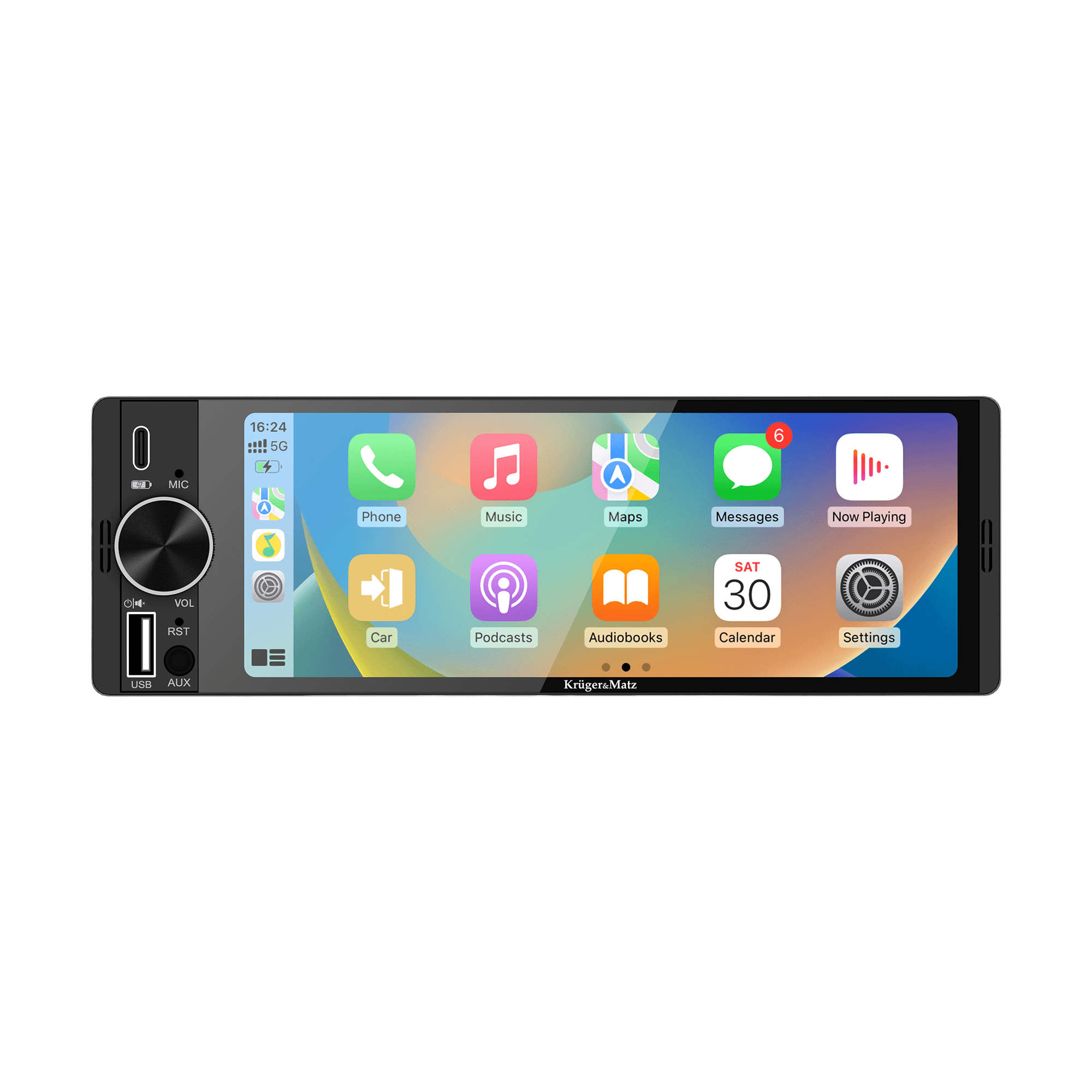 Radio samochodowe Kruger&Matz KM2016 CarPlay/AndroidAuto