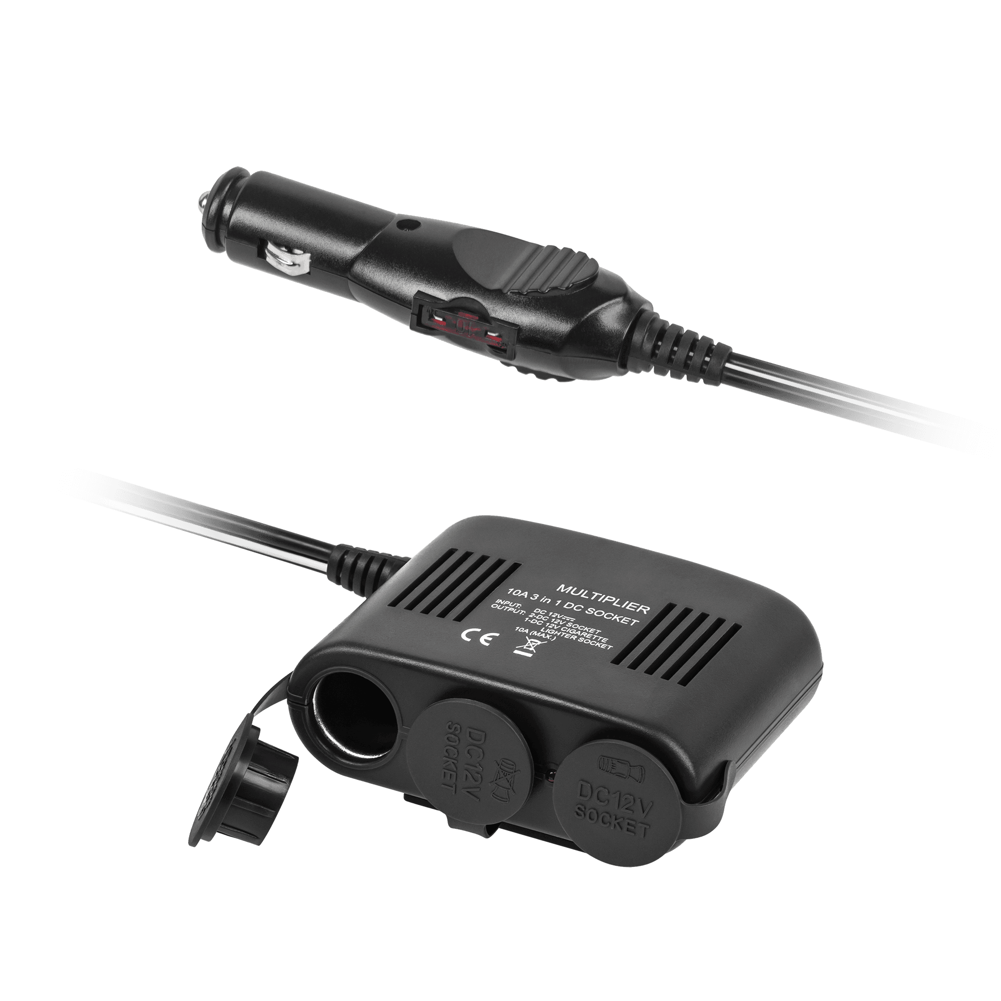 Rozgałęziacz gniazda zapalniczki x3 z gniazdem zapalniczki master