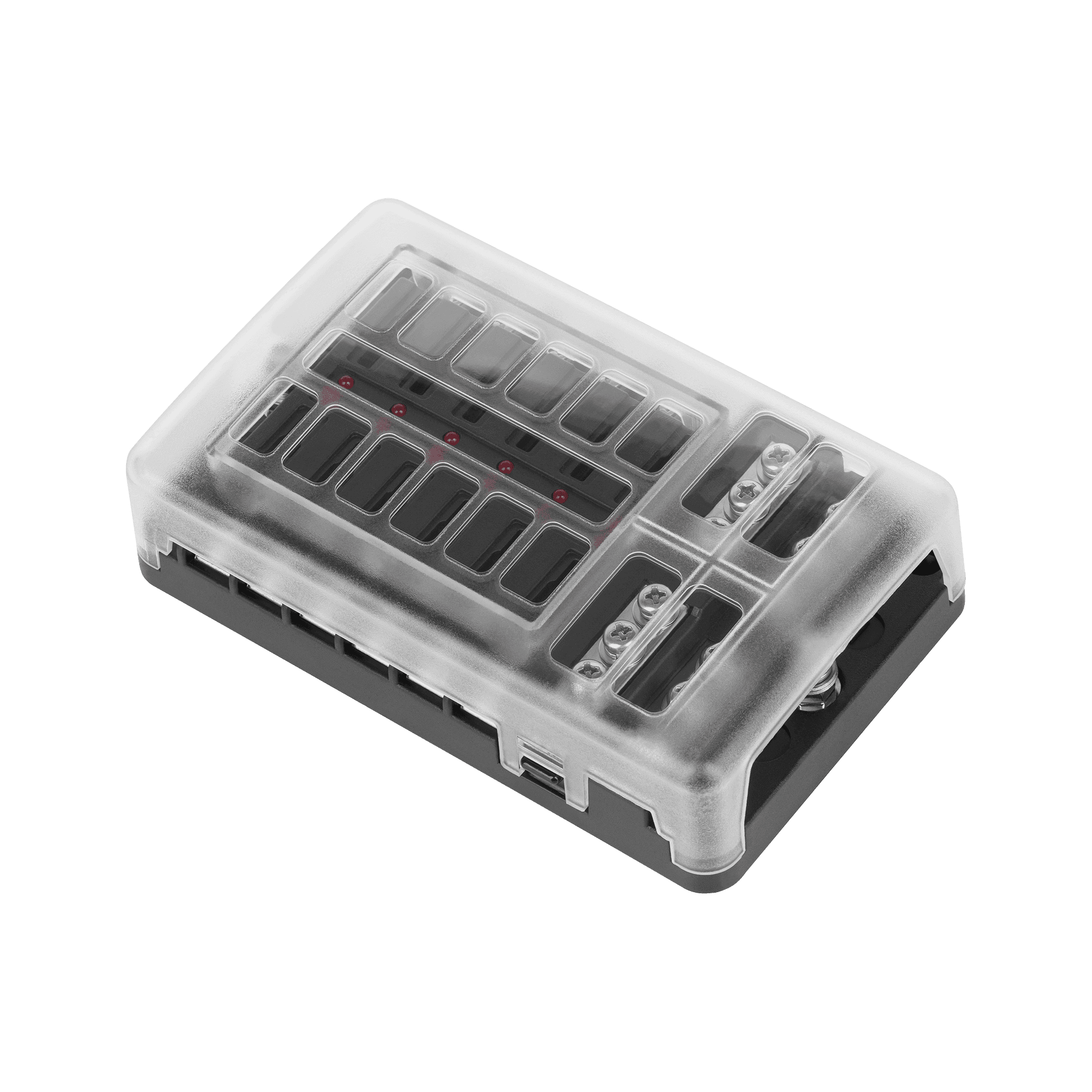 FB-12 saugiklių dėžutė su neigiamu ir LED bėgiu