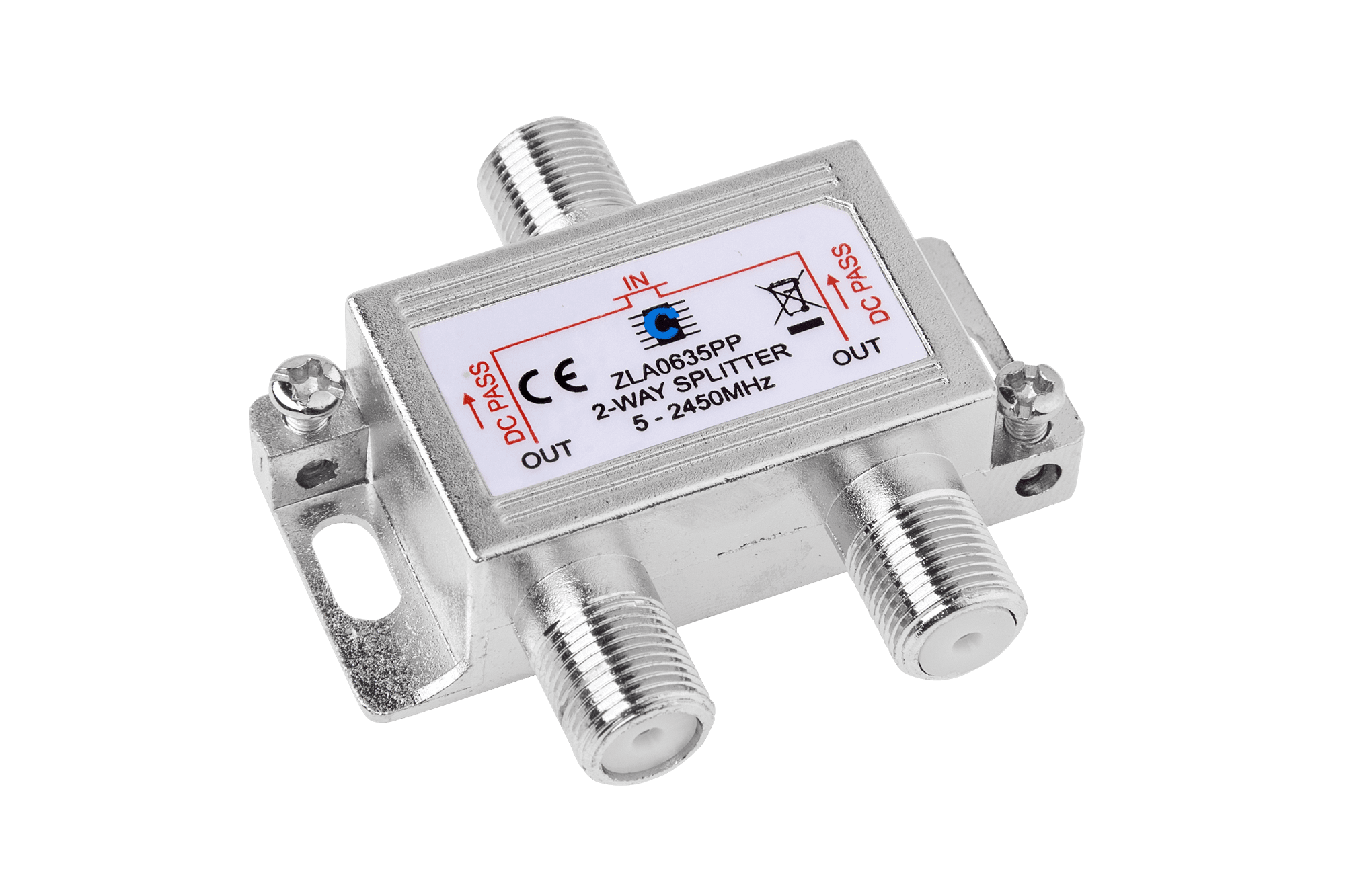 Splitter 2way 5-2450MHz power pass