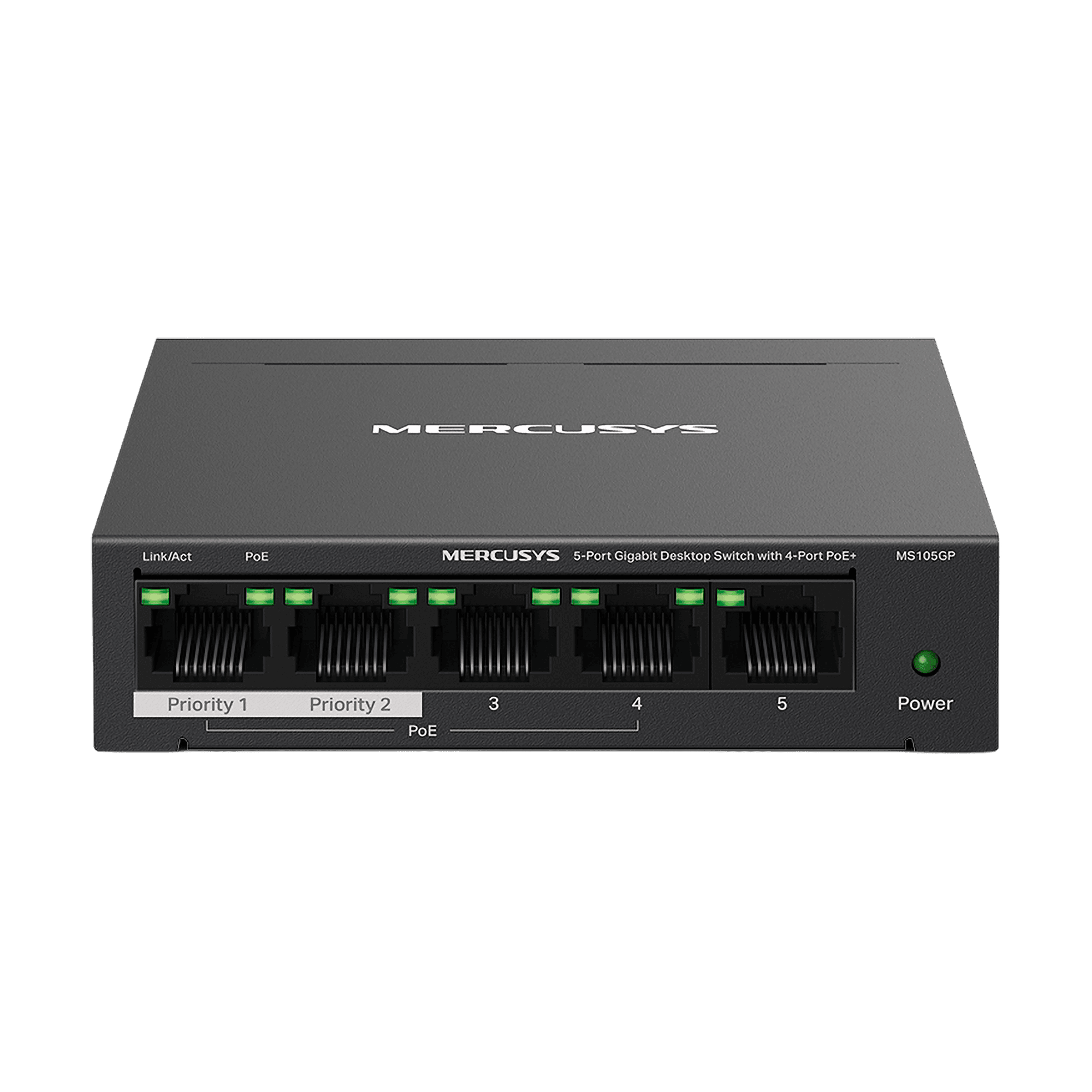 Mercusy MS105GP 5 prievadai 10 / 100 / 1000 Mb / s Gigabit