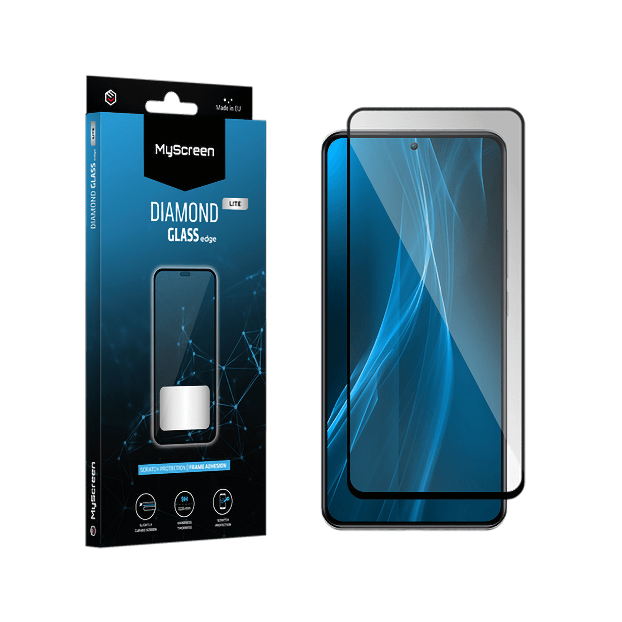 MyScreen DIMOND GLASS LITUS kraštas FULL GLUE juoda Samsung Galaxy S22 + / S23 +