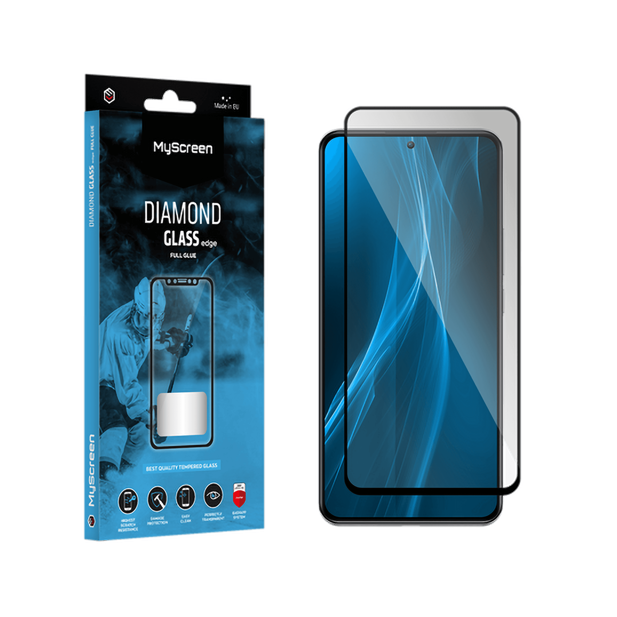 MyScreen DIAMOND GLASS LITE kraštas FULL GLUE juoda Samsung Galaxy S23 FE