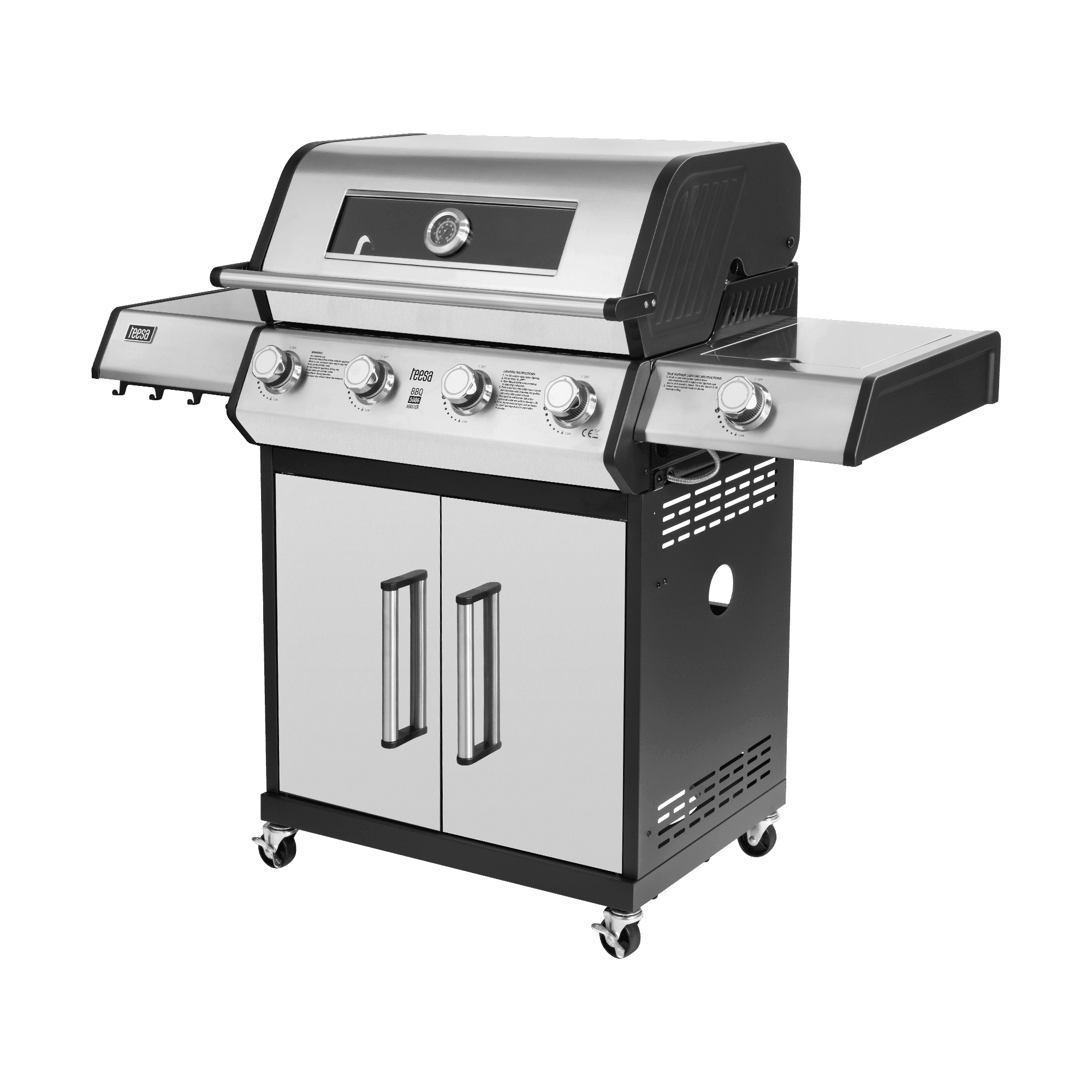 TeesA BBQ 5006 MASTER dujinė kepsninė - 5 degikliai - butelis vietos