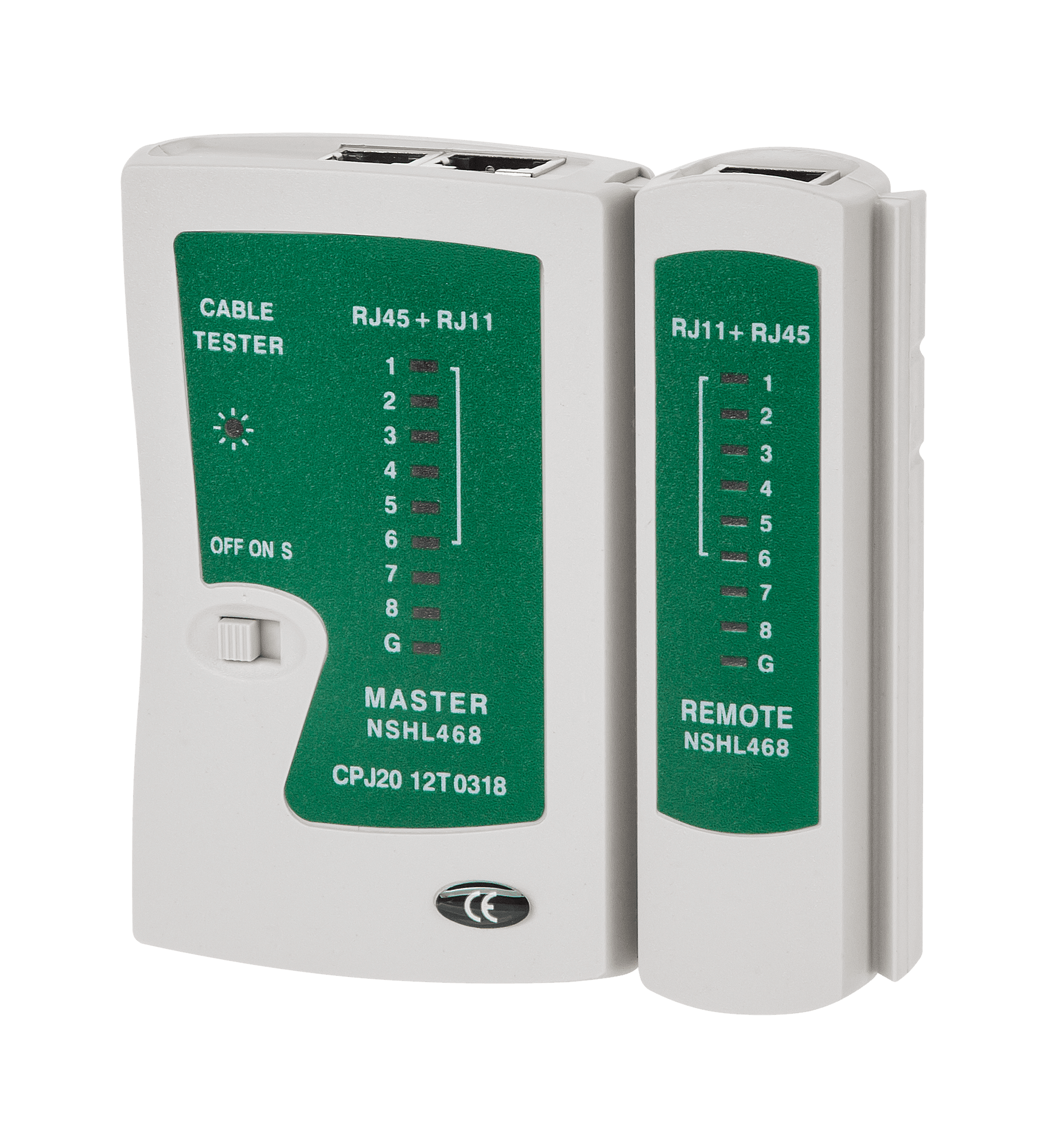 RJ45 kabelių testeris, RJ11, RJ12