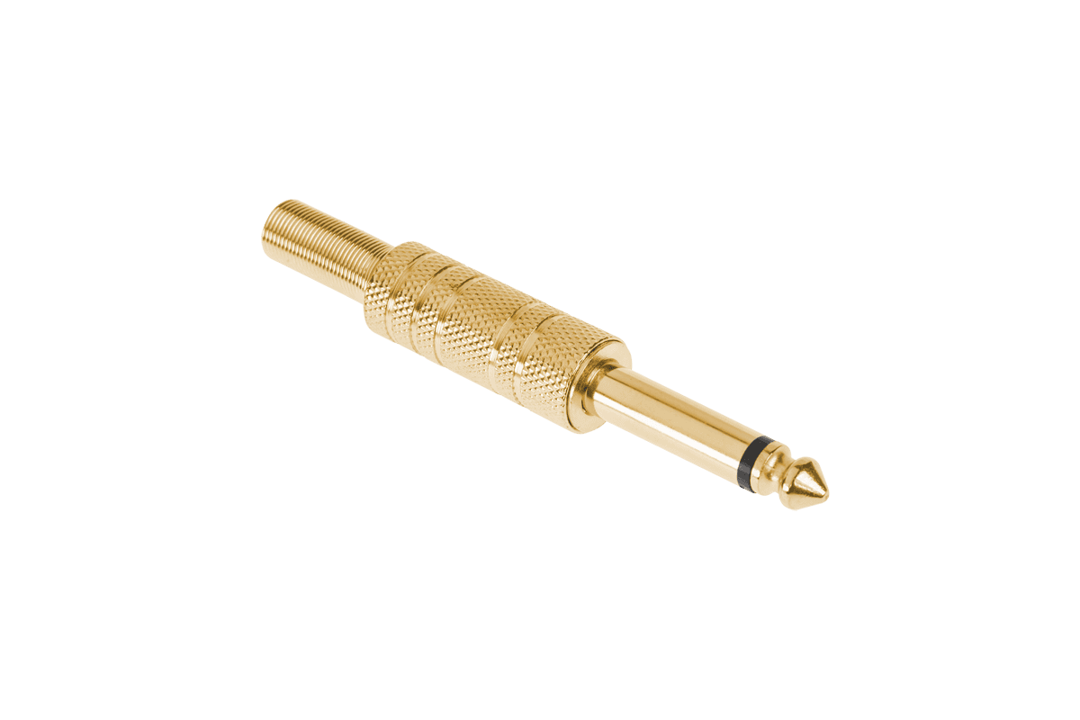 Wtyk Jack 6.3 mono złoty metal