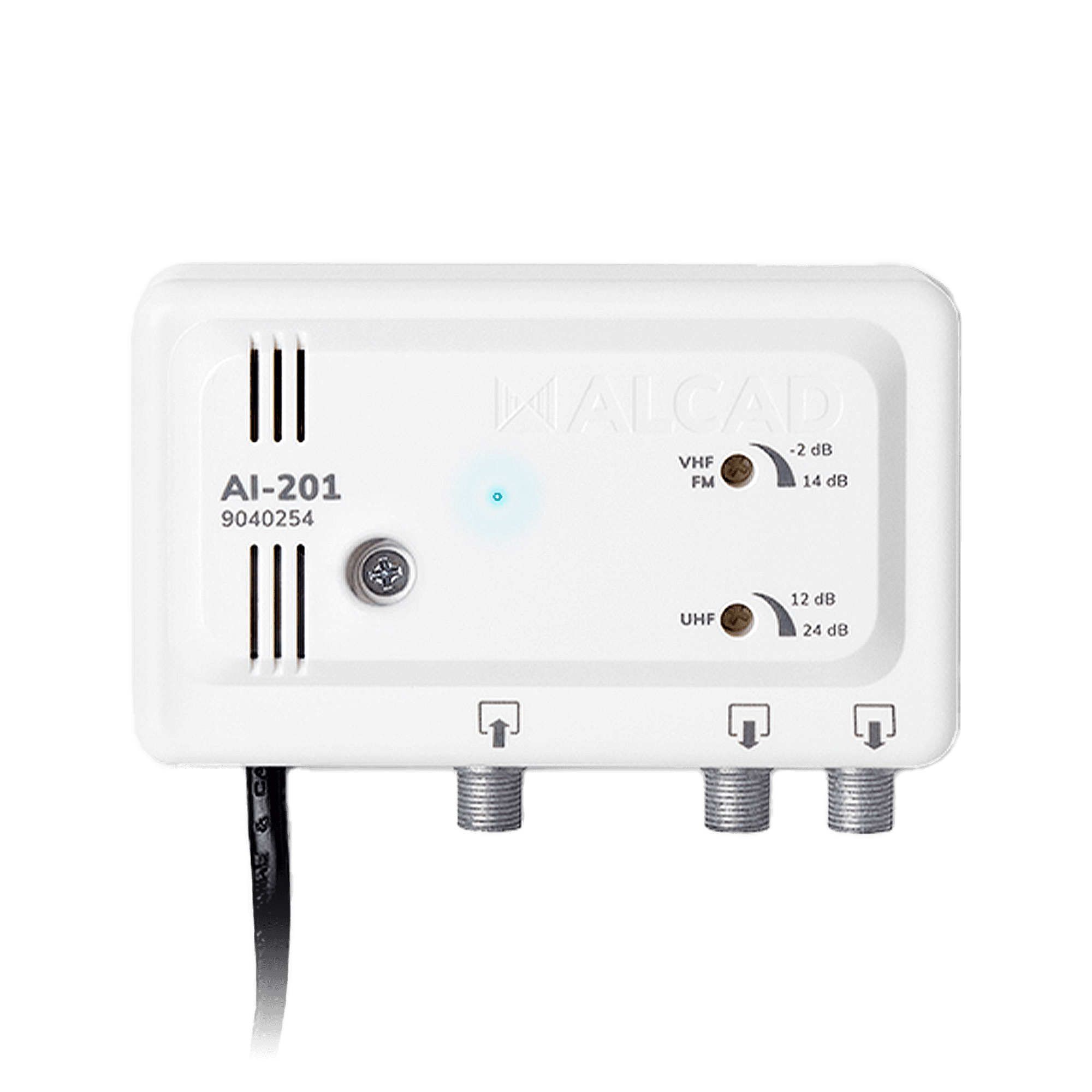 Plačiajuostis antenos stiprintuvas 2 AI-201 ALCAD įėjimai