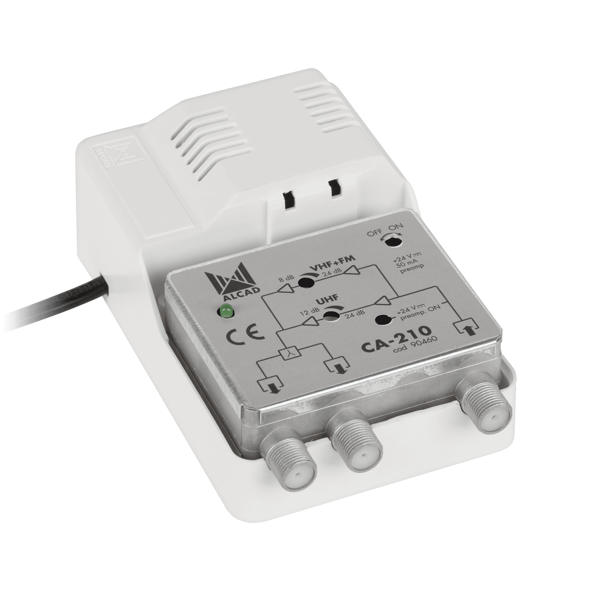 24V CA- 210 ALCAD Plačiajuostis antenos stiprintuvas